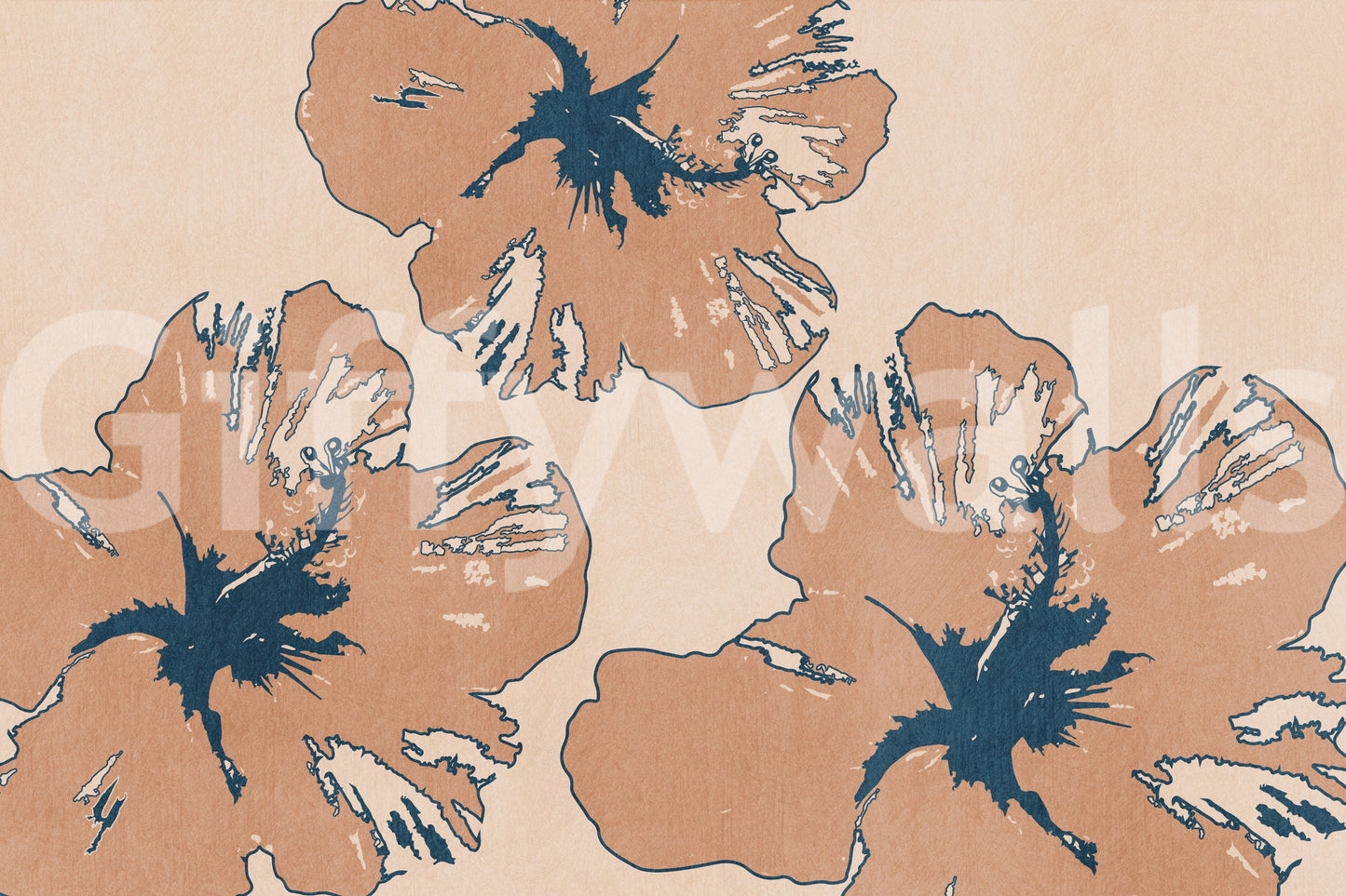 Résumé Flux tropical Papier peint mural