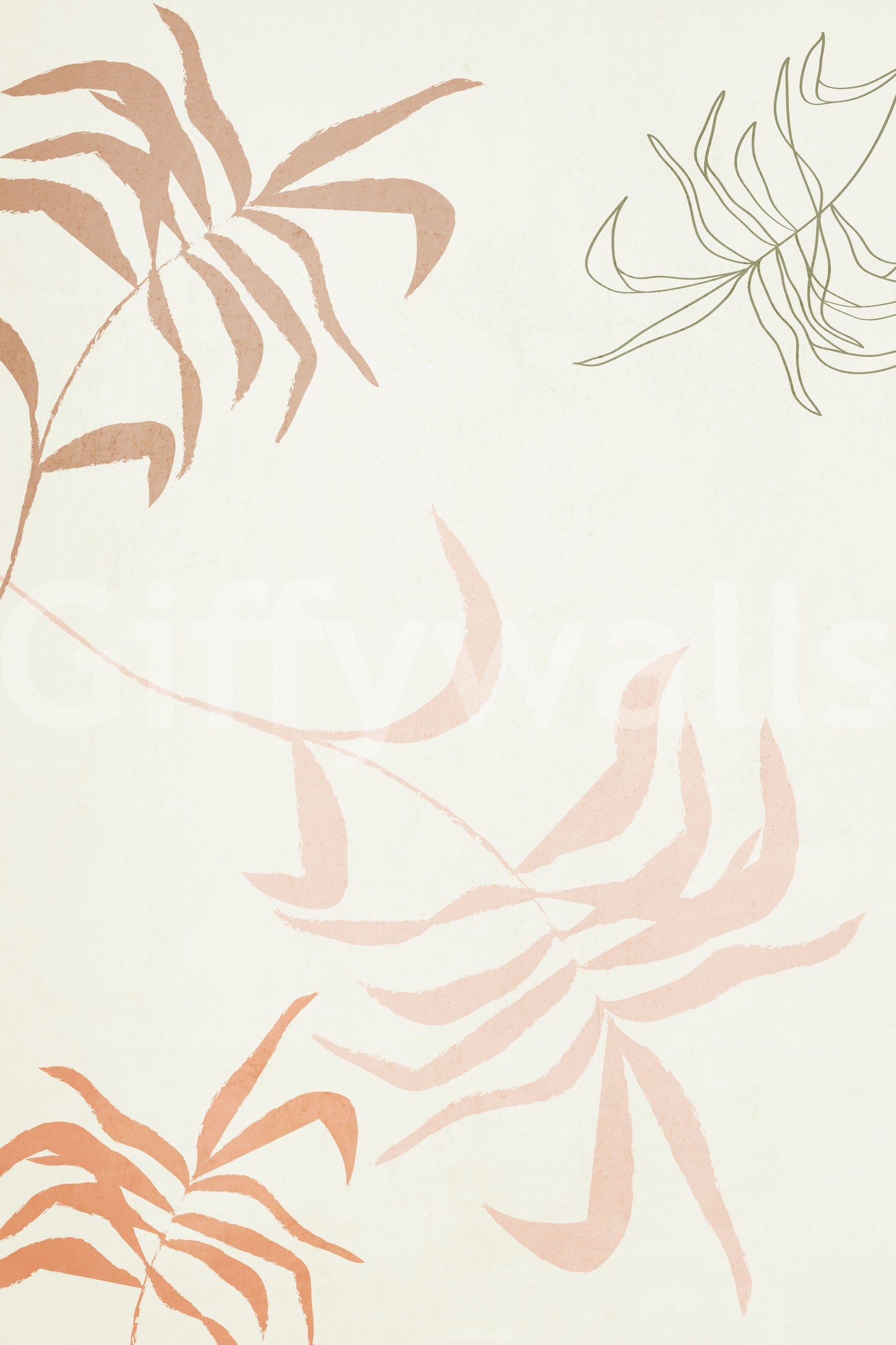 Frondas éthérées Papier Peint Mural