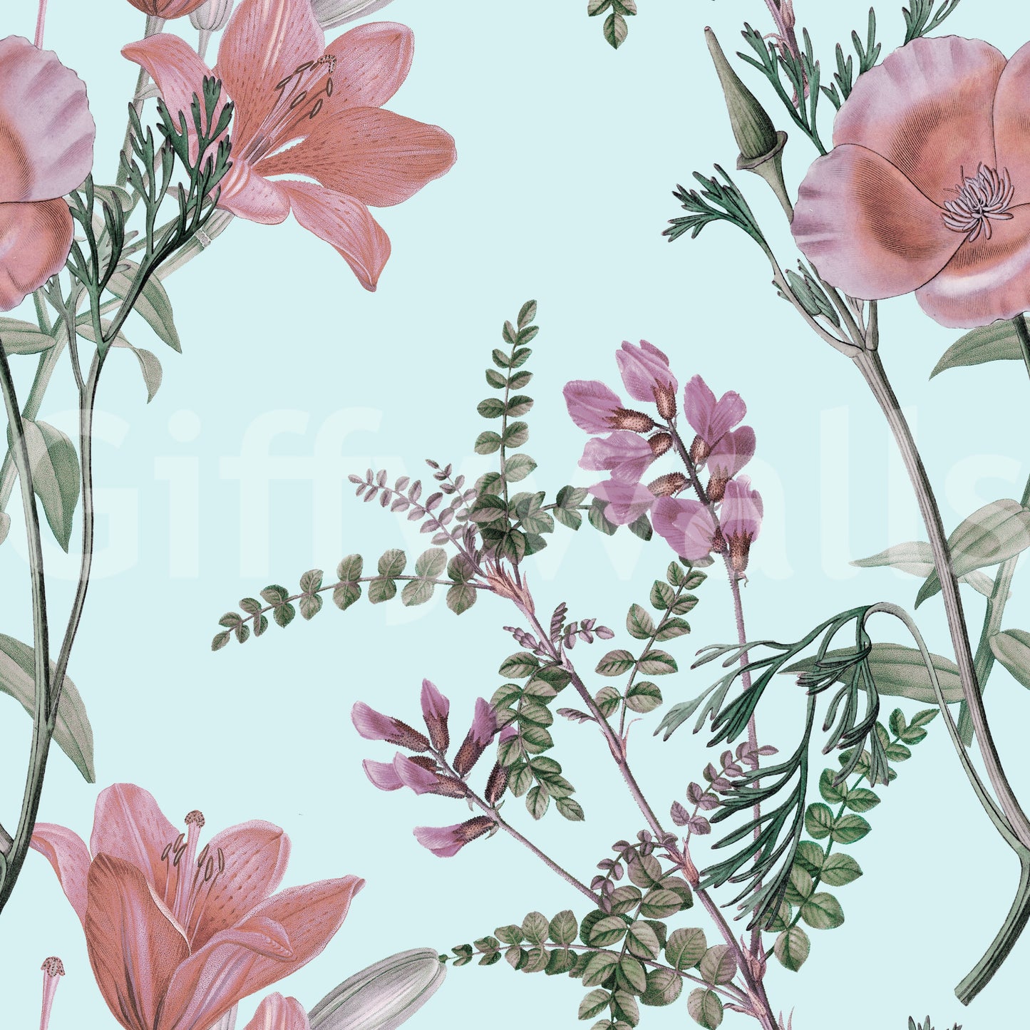 Papier peint Sérénité de floraison vintage