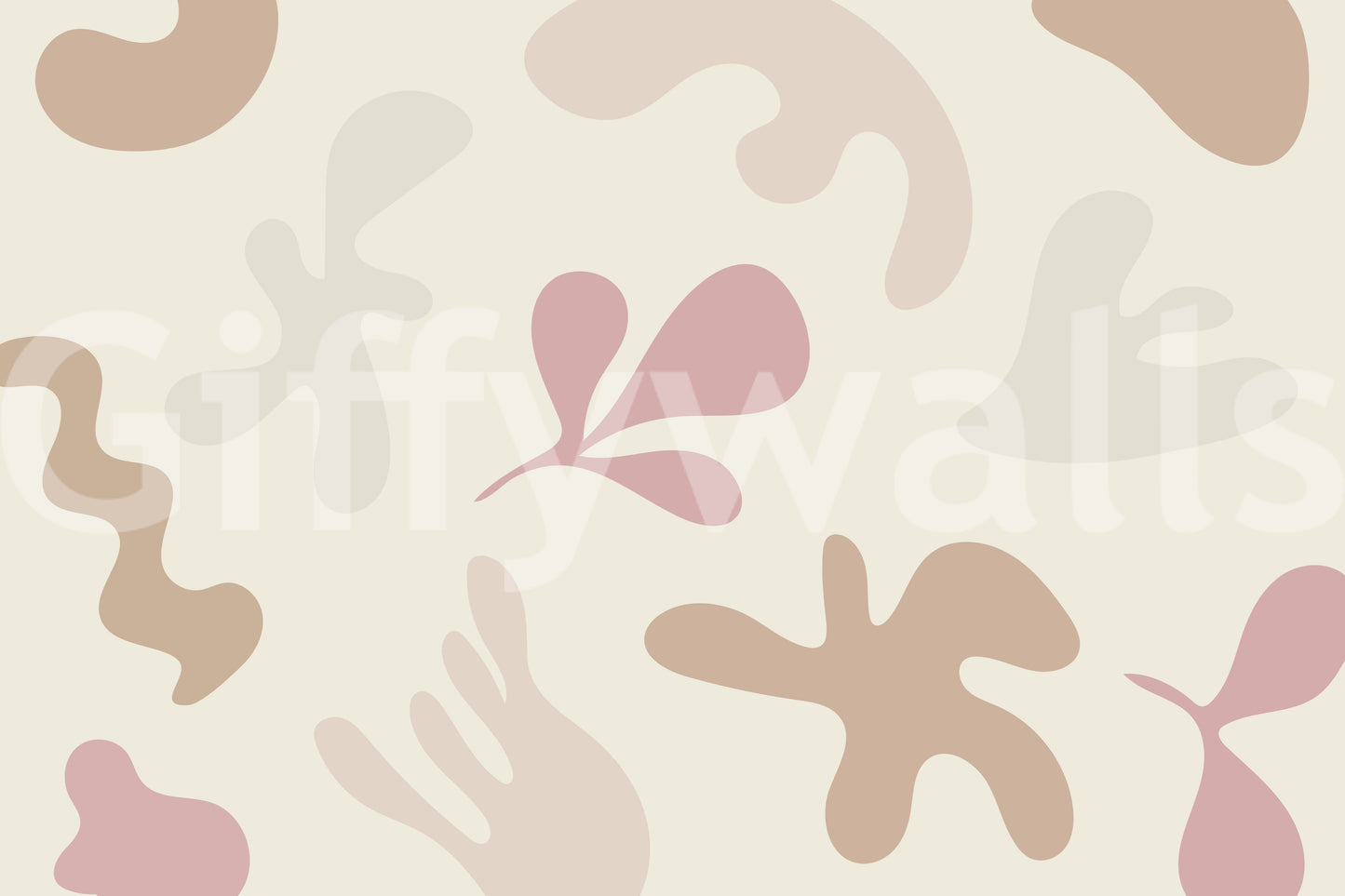 Organic Flow mural featuring soft organic form layout