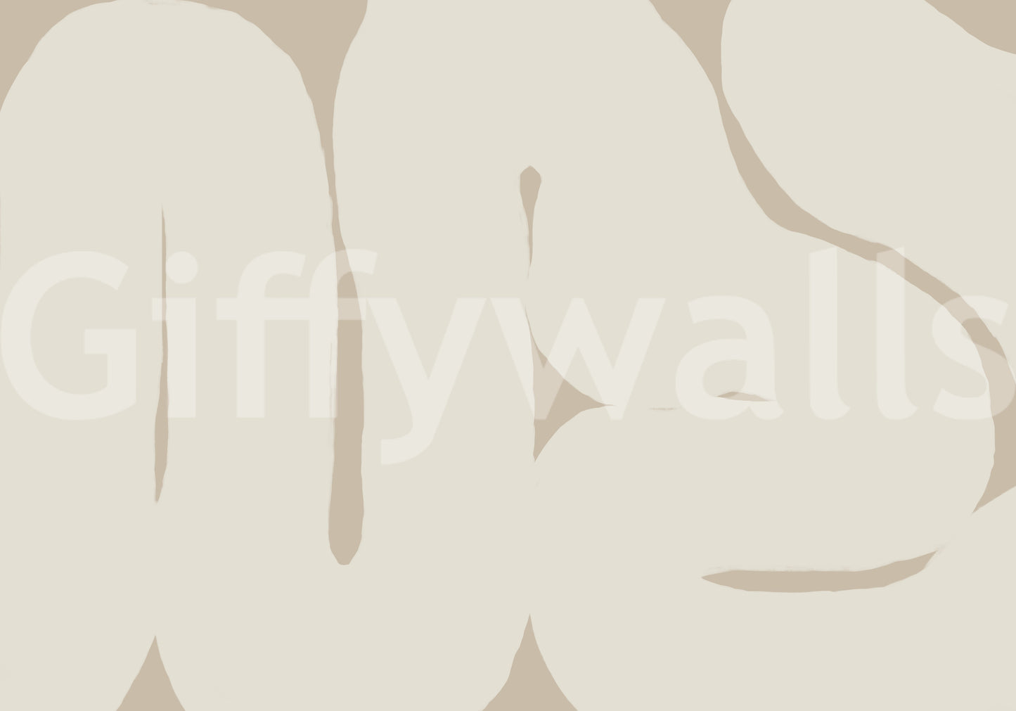 Smooth Flow mural featuring calm neutral abstract design