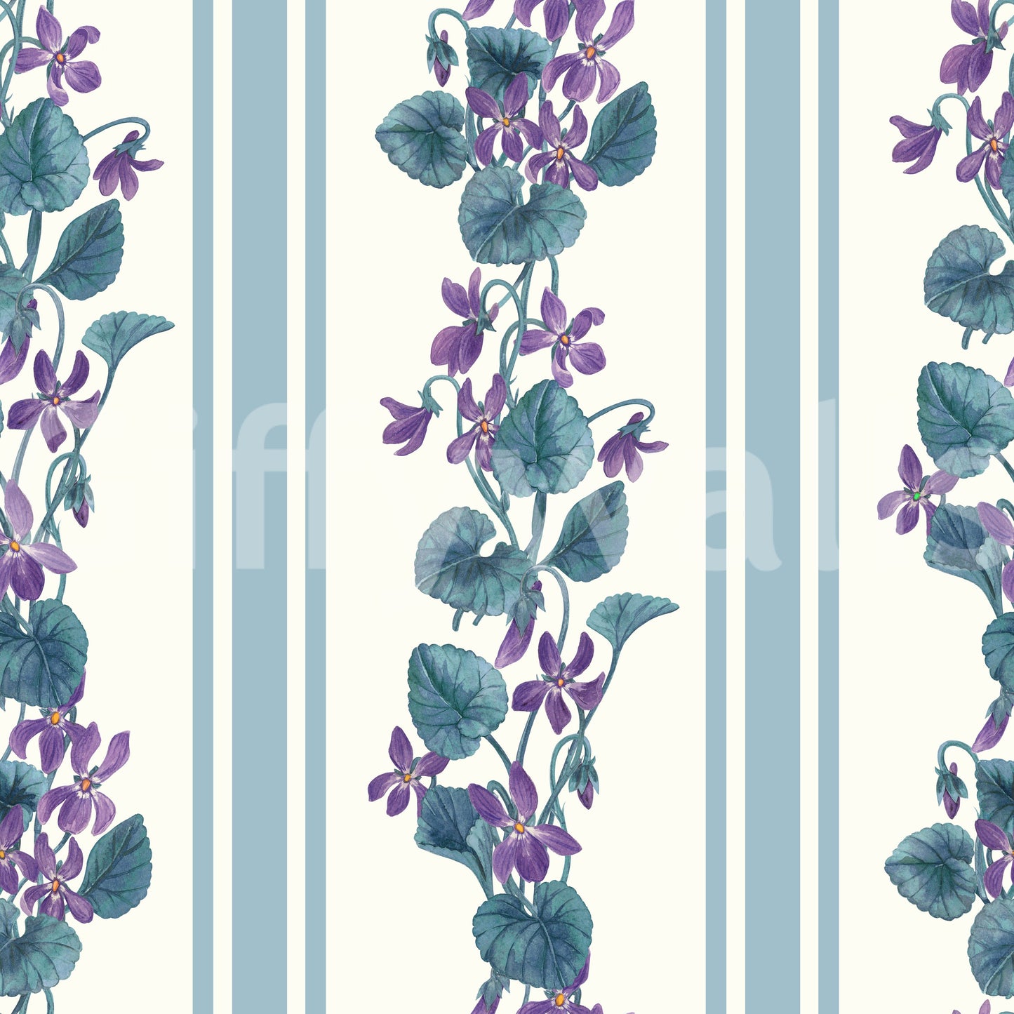 Stripes and violets/ blue and violet Wallpaper