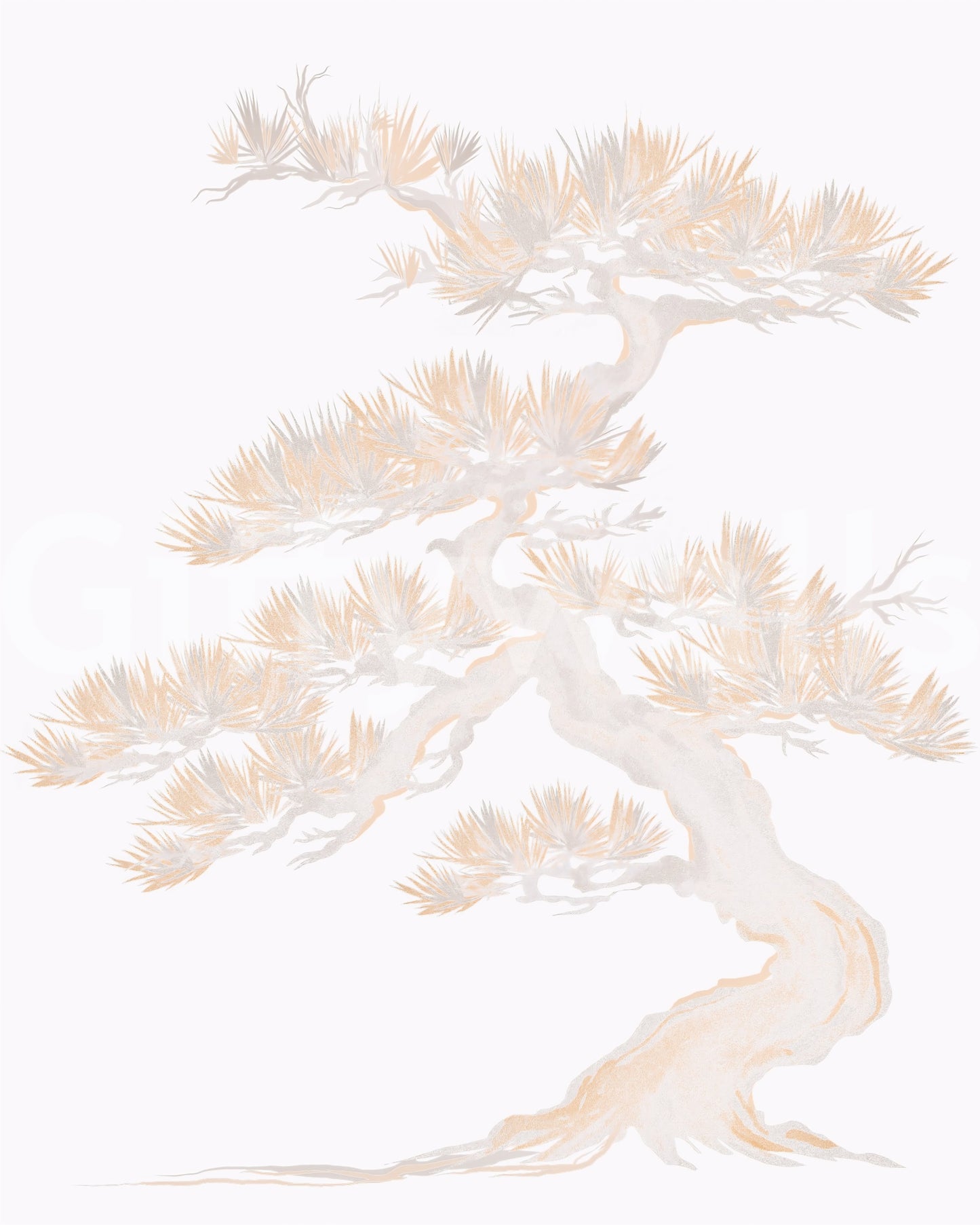 Matsu furu pastell japansk stil veggmaleri