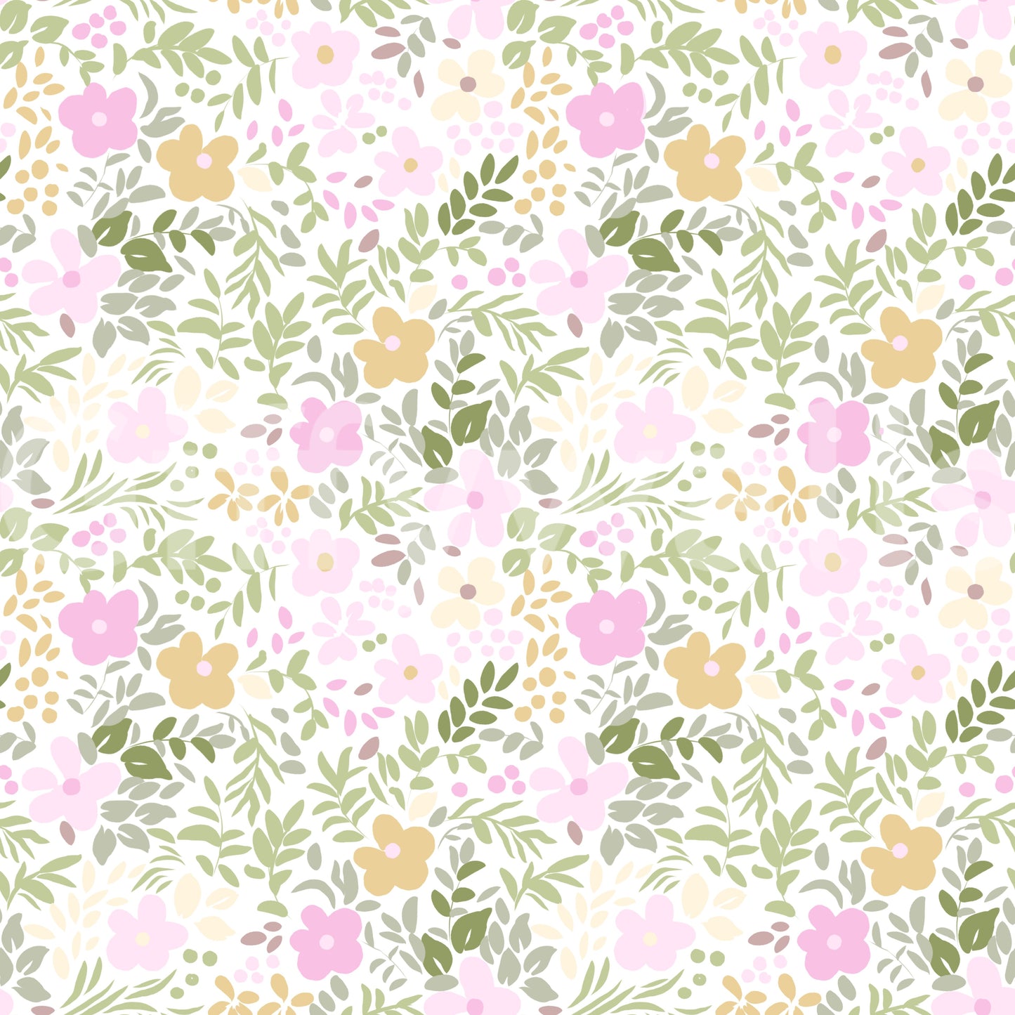 Papel pintado con patrón continuo de flores de floración primaveral en verano