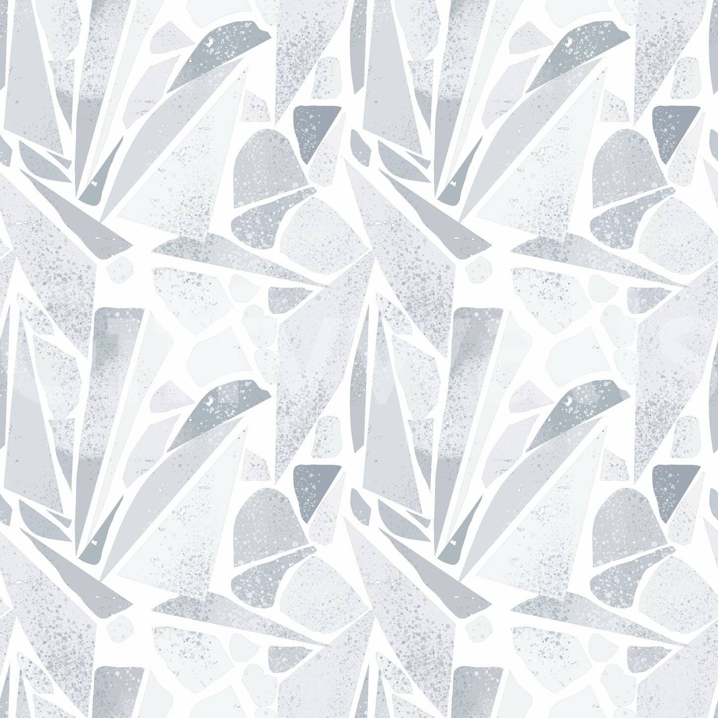 Fragmentert gråtonemosaikk tapet