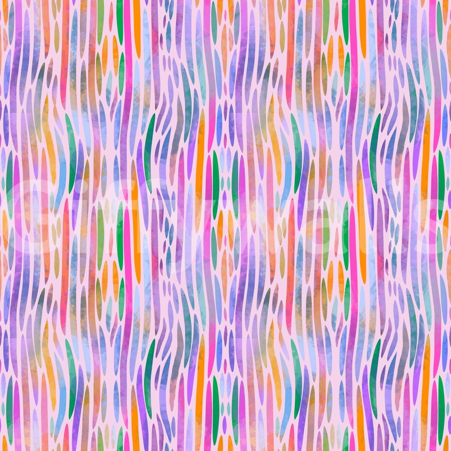 Papier peint motif Chromatic Flow arc-en-ciel multicolore