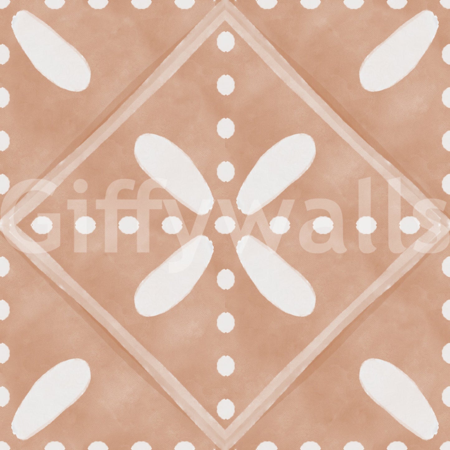 Tuscany Bloom Cotto Fliesen Tapete