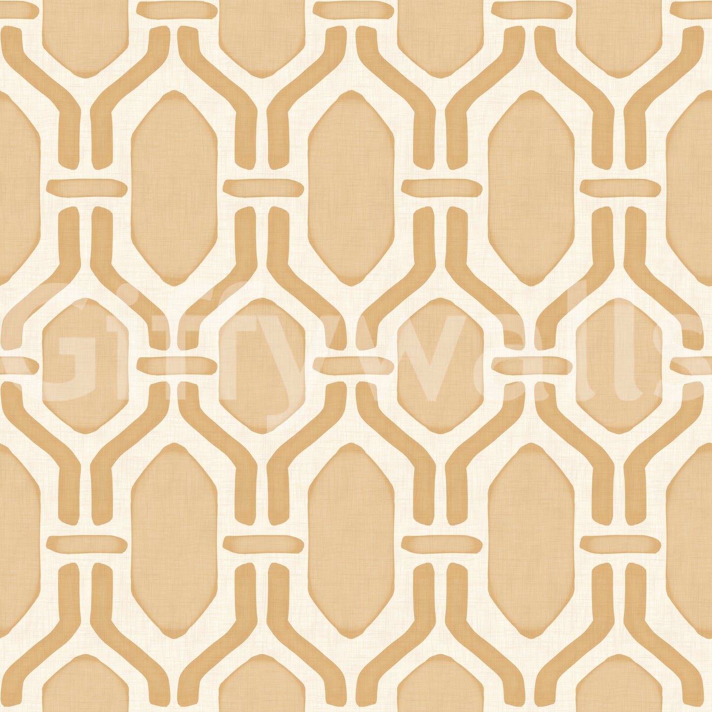 Art Deco Trellis Sand Behang
