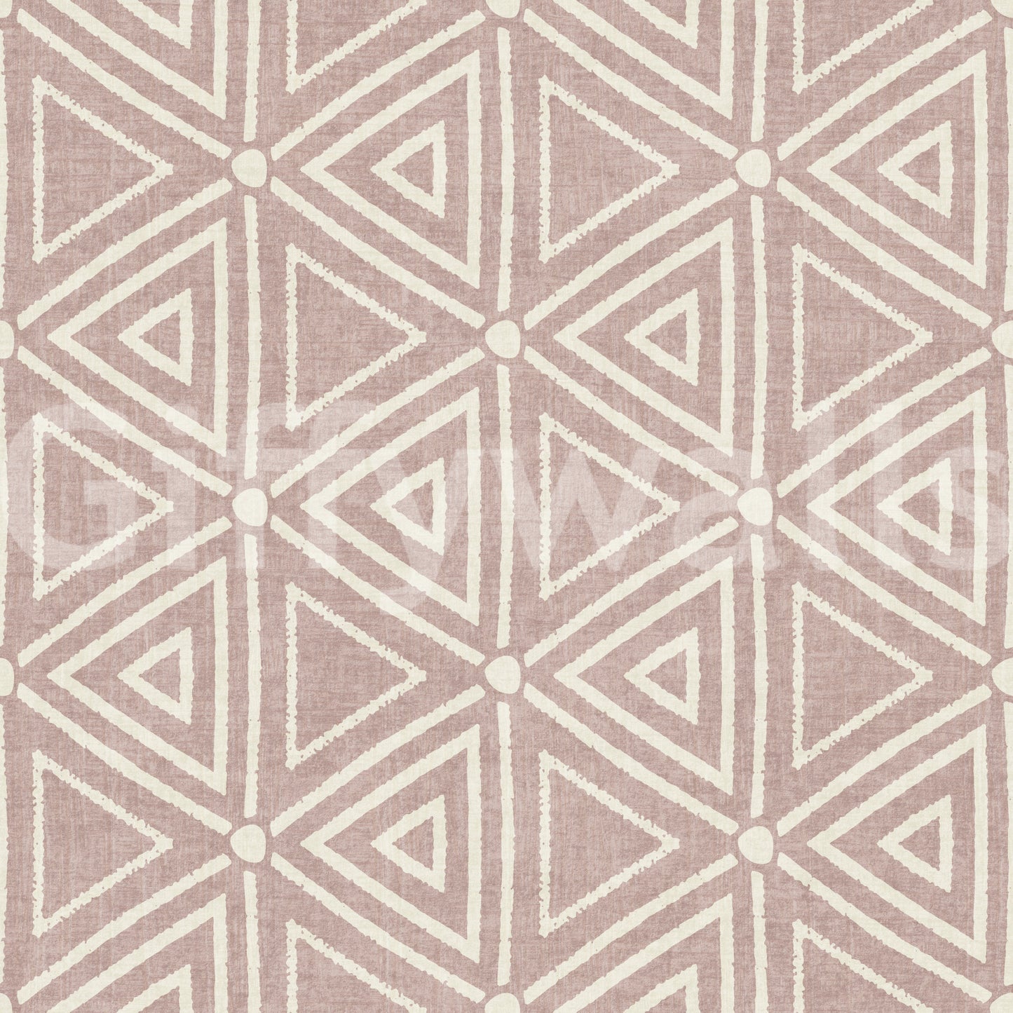 Strukturiertes Mudcloth Geometrische Dreiecke Boho Staubiges Rosa Tapete