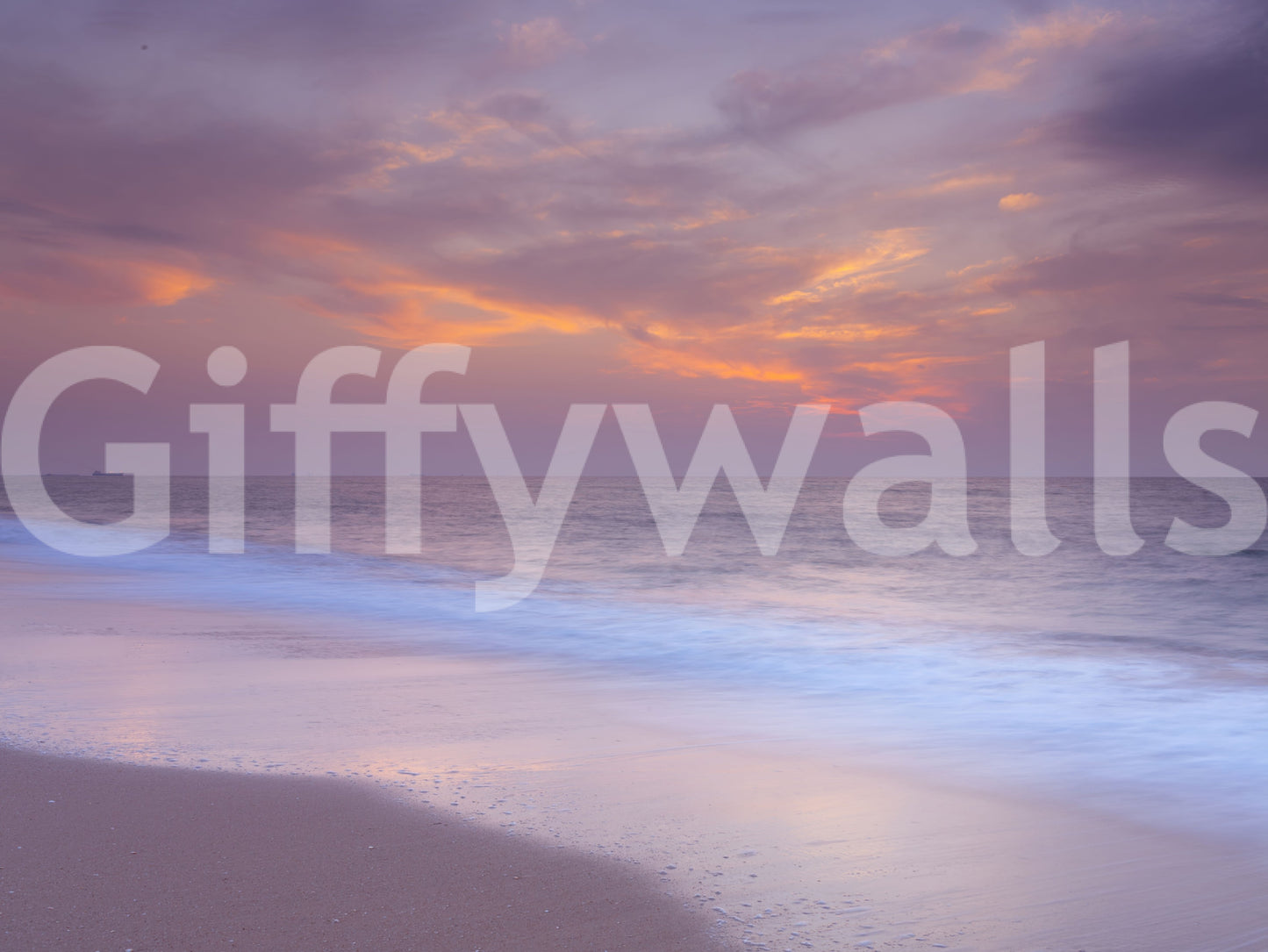 Mural de Pared Serenidad en Playa Pastel