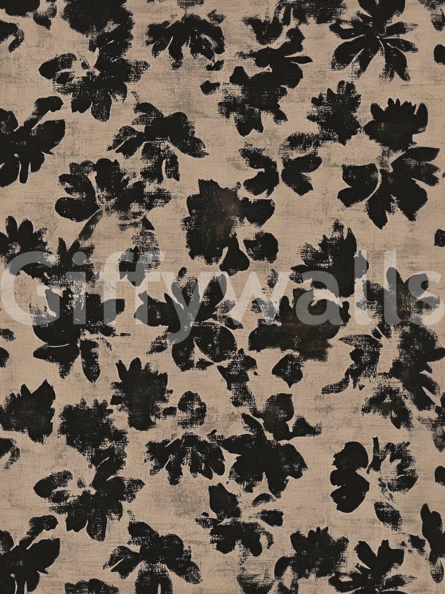 Slitt blomster silhuett veggmaleri