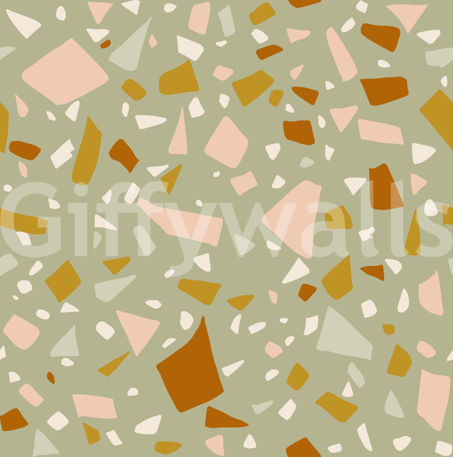 Sage Peach Terrazzo Tapete Mediterrane Tapete
