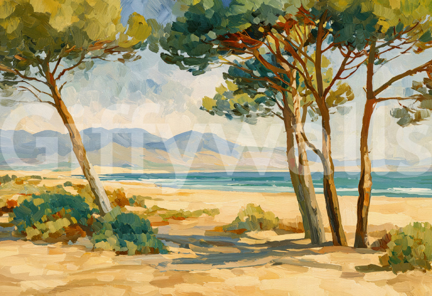 Coastal Pine Serenity Wall Mural