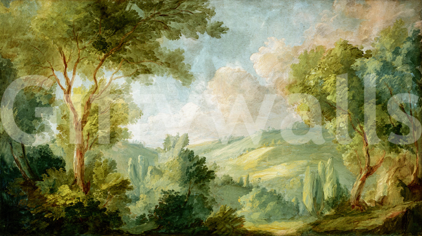 Green Landscape Dream Wall Mural