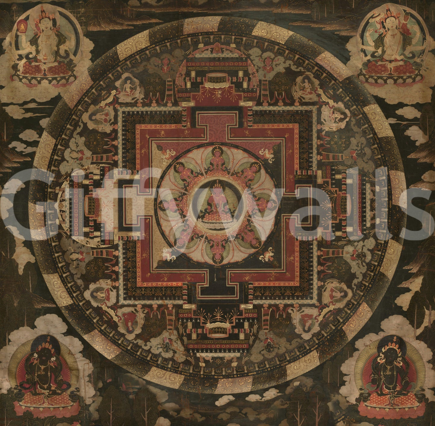 Outer celestial clouds the complex Tapestry wall mural.