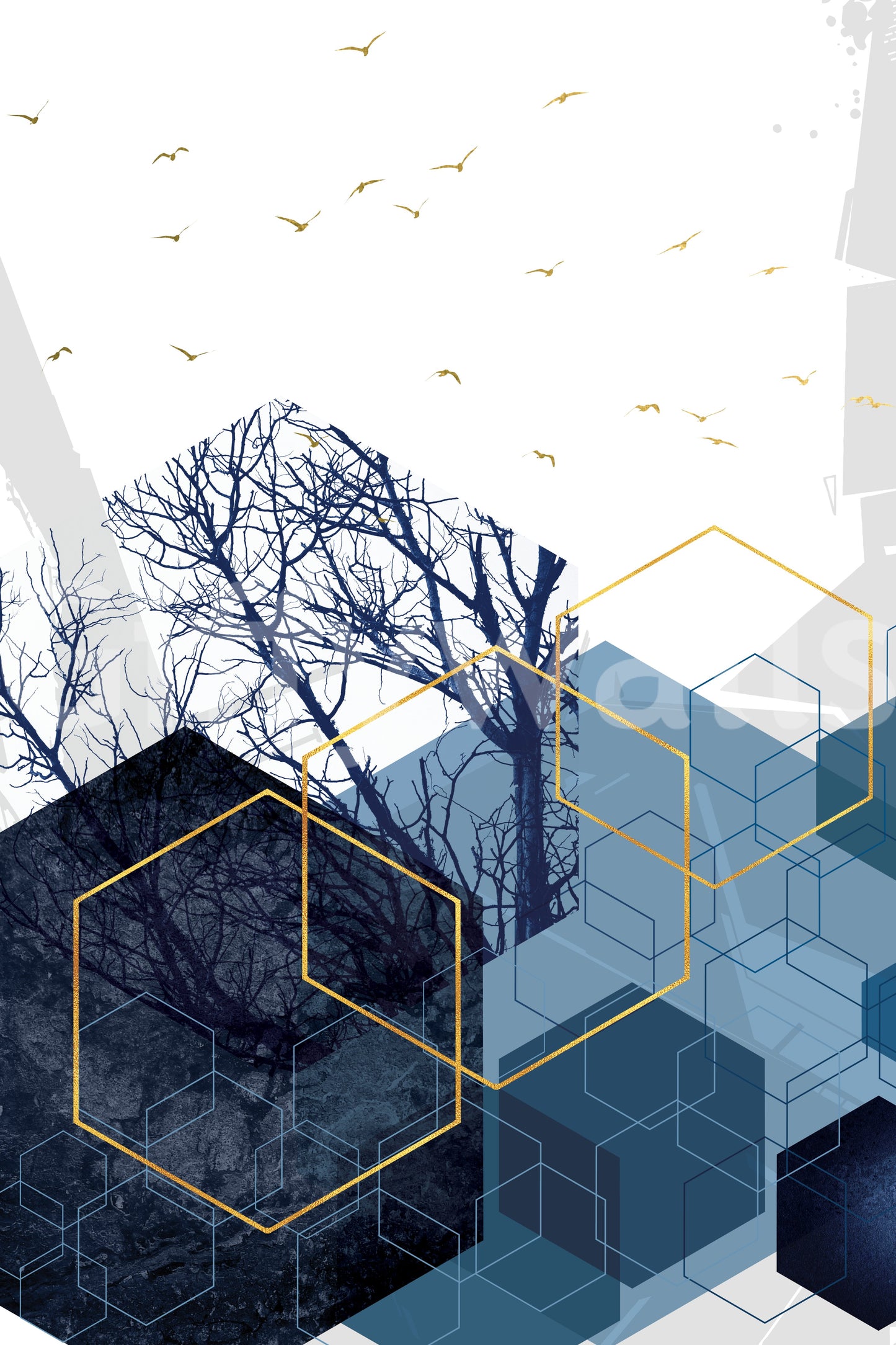 Azure Geometry 2 Wandbild