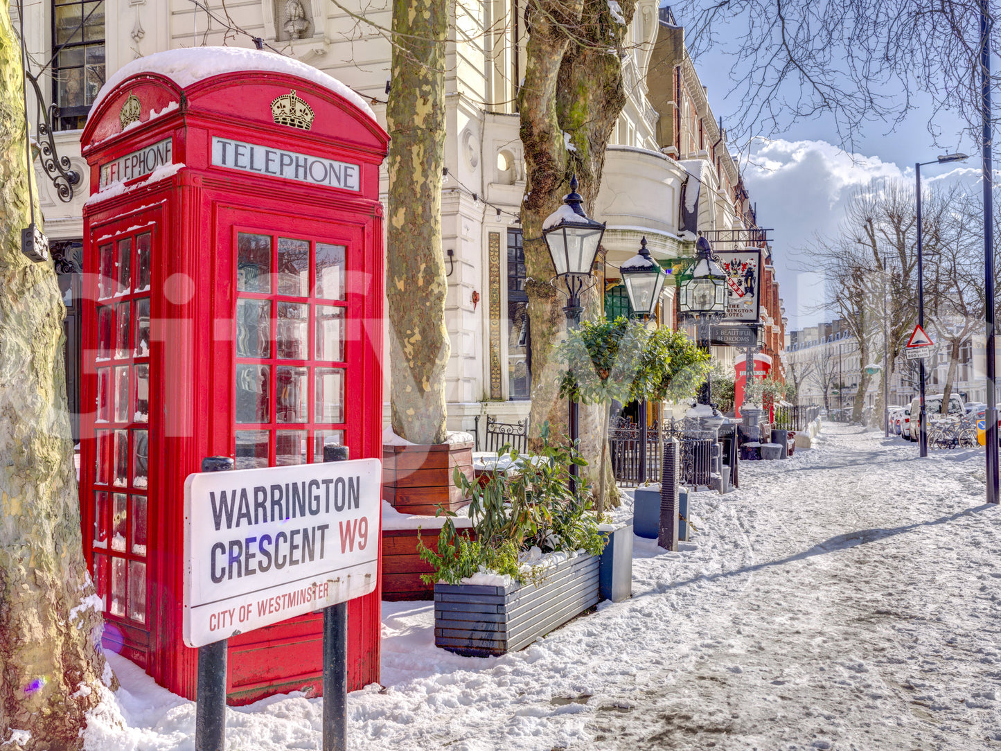 Maida Vale im Schnee Wandbild