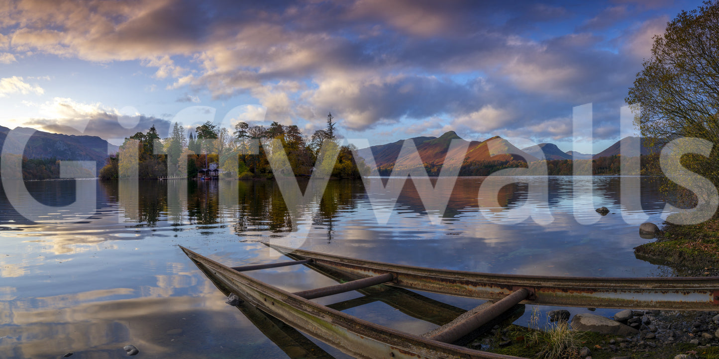 Lakeside Reflections: Herbstglühen Wandbild