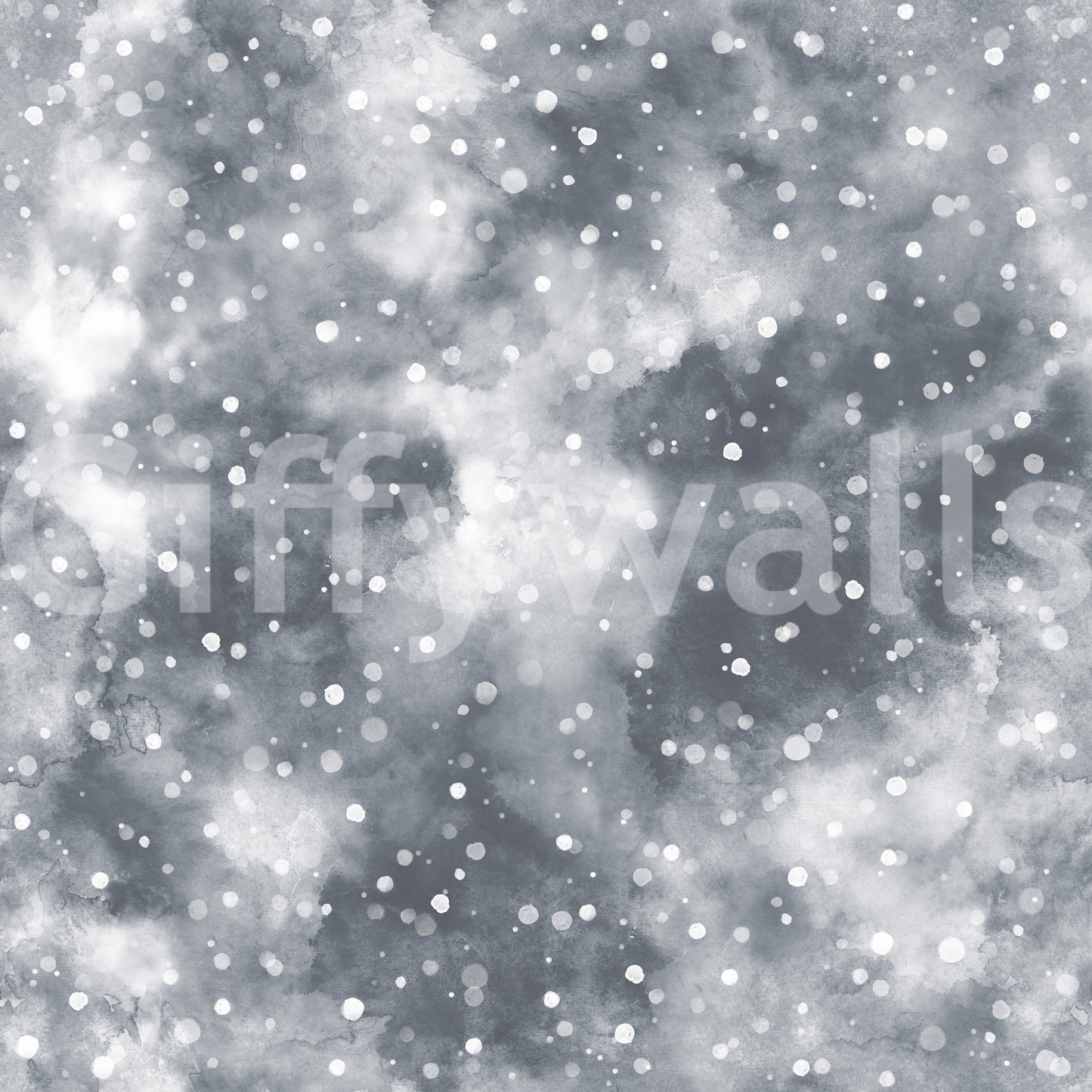 Silvered grey wallpaper with light dot pattern and calm cloudy movement