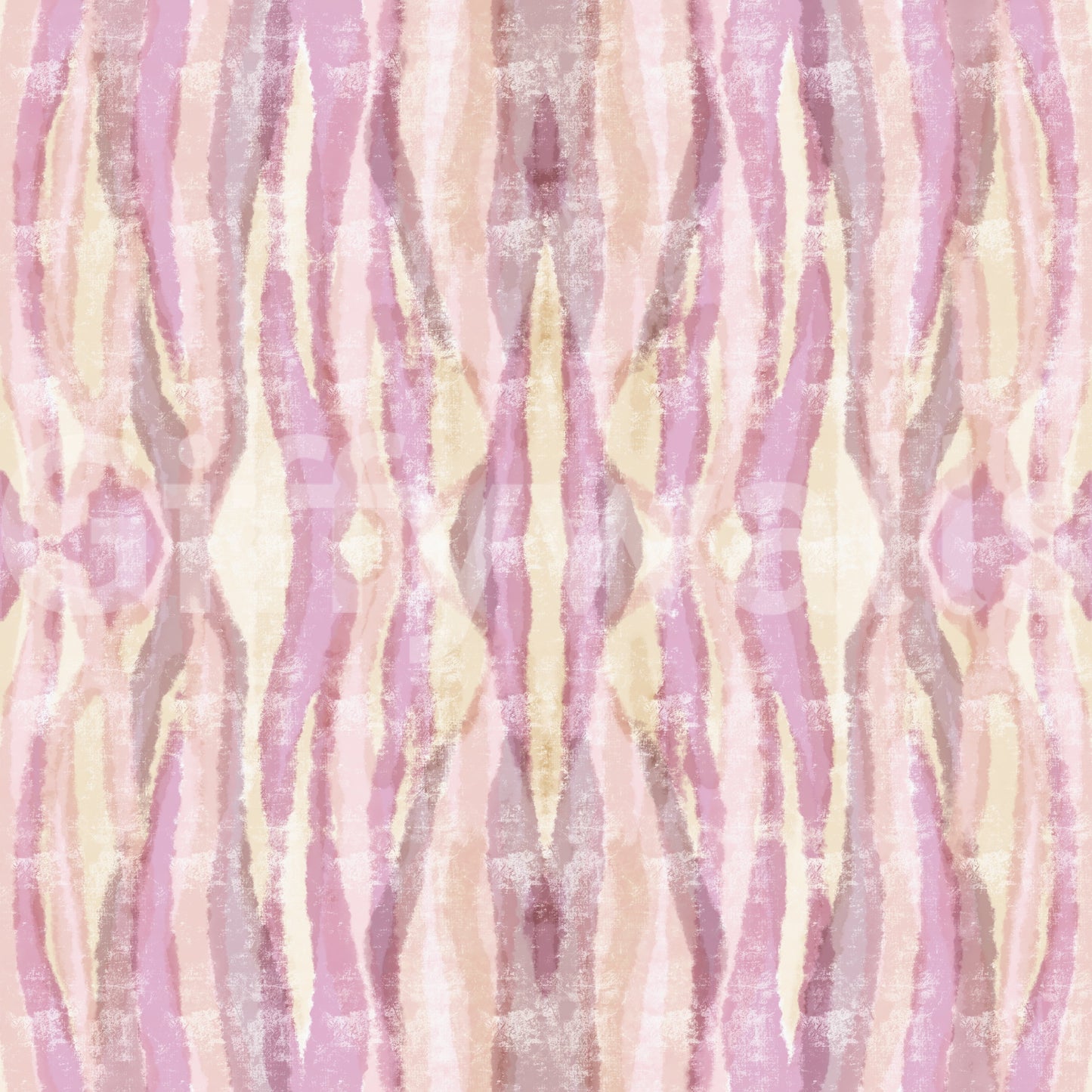 Mirage Stripes Wallpaper in blush, mauve, and cream abstract bands