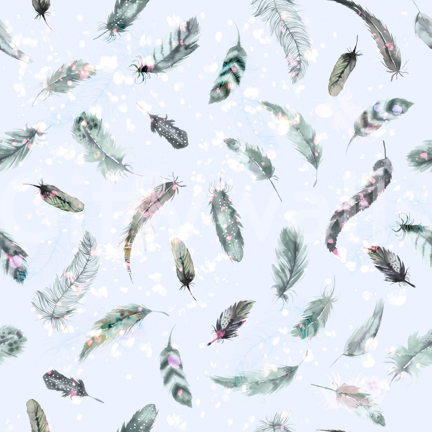 Ethereal Feather Dance Wallpaper
