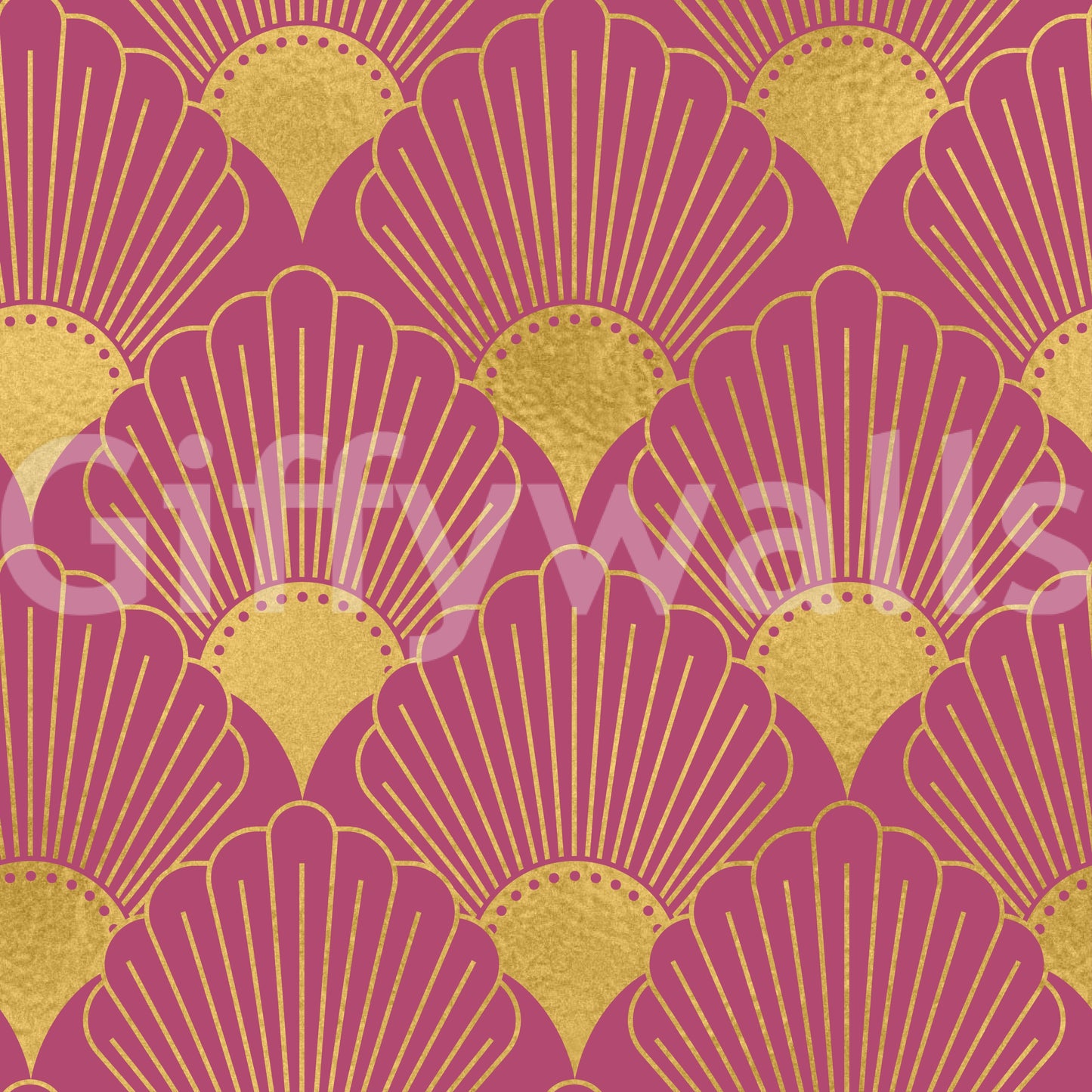 Gatsby Glamour Art Deco Fächer Tapete