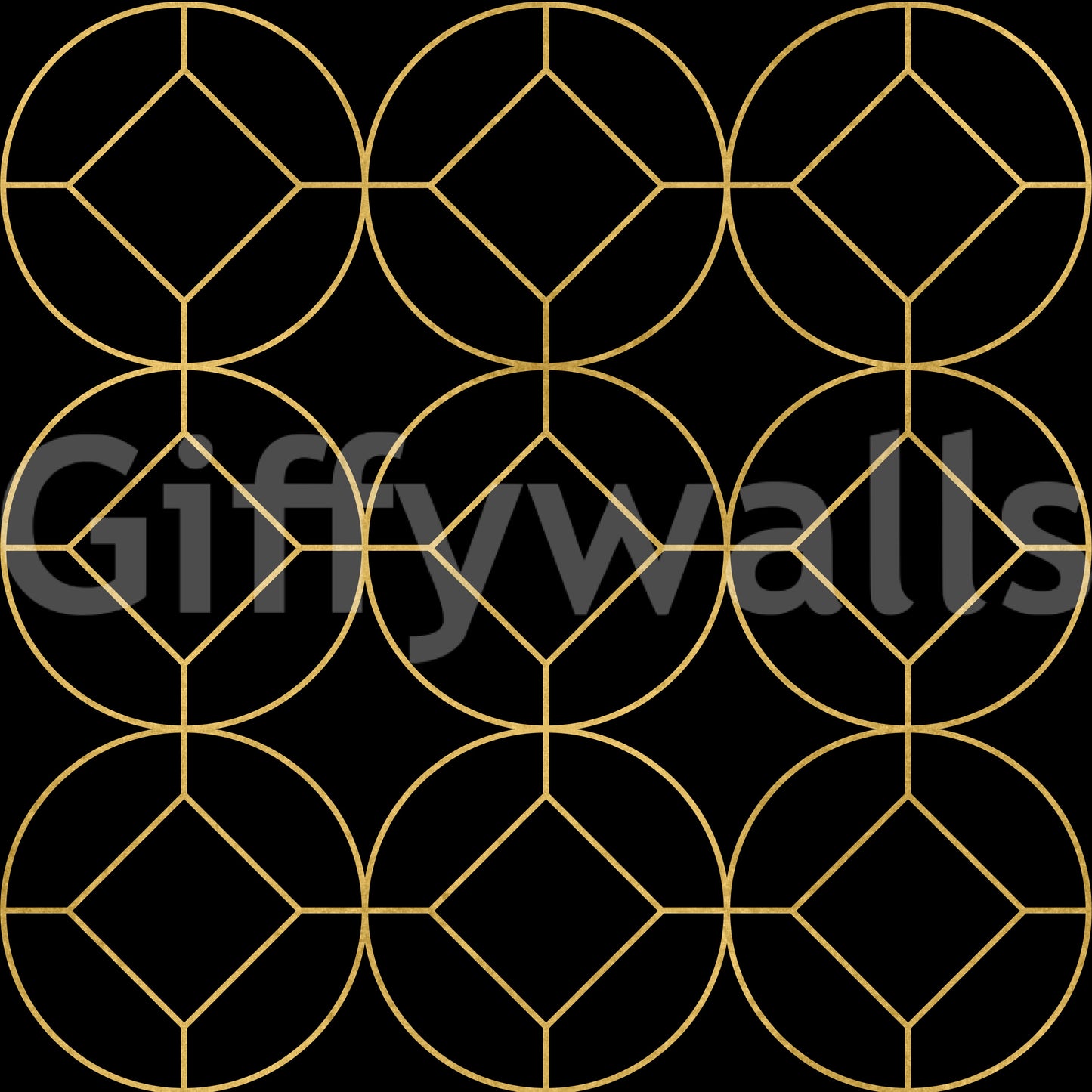 Golden Gatsby Art Deco Geometric Wallpaper