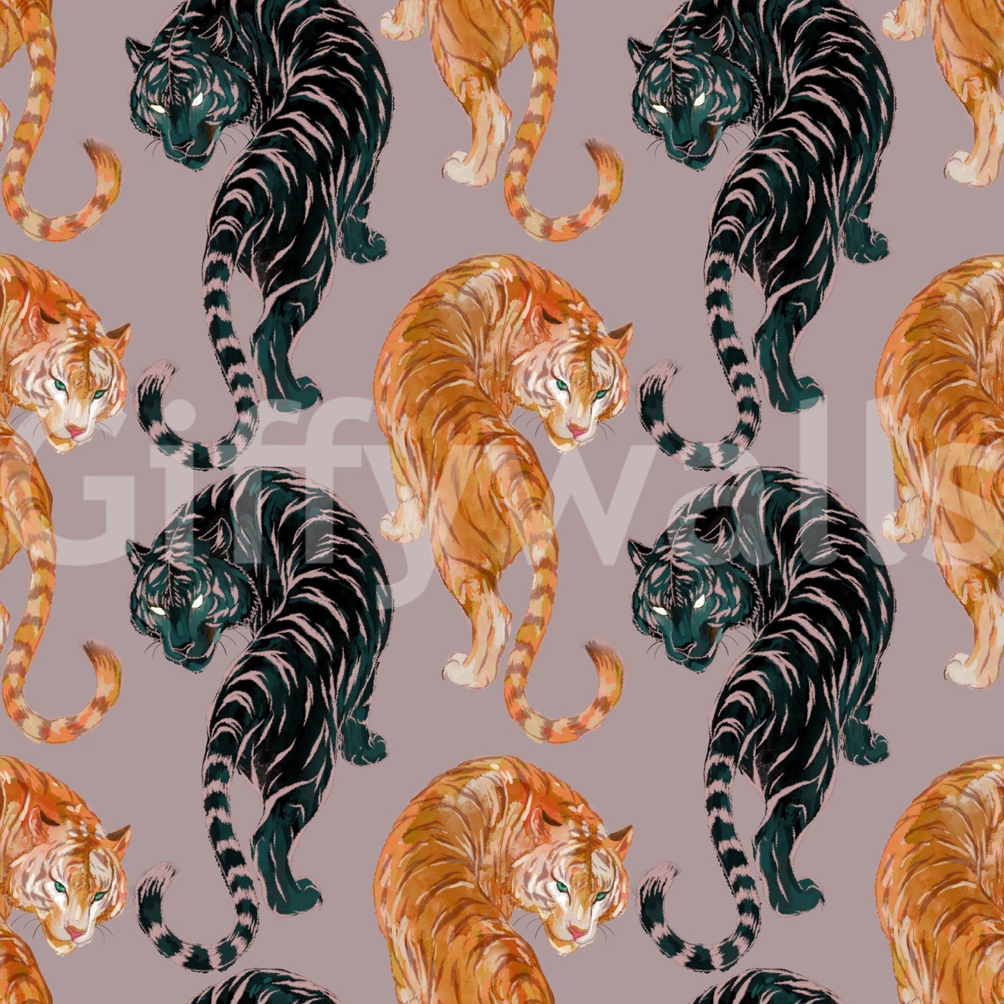 Imperial Tiger Shadow & Gold Tapet