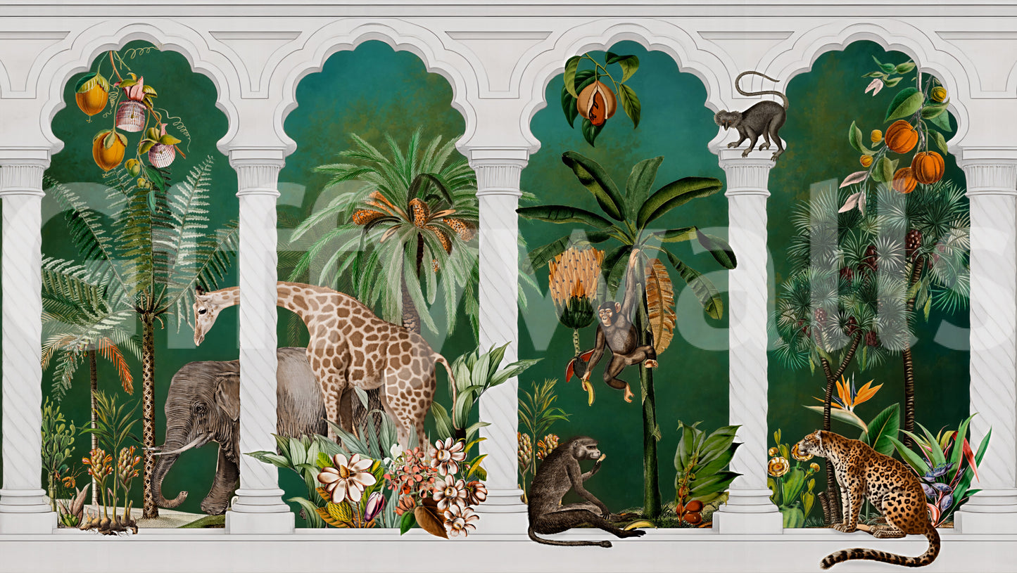 Majestätisches Mogul-Bogen-Safari-Wandbild