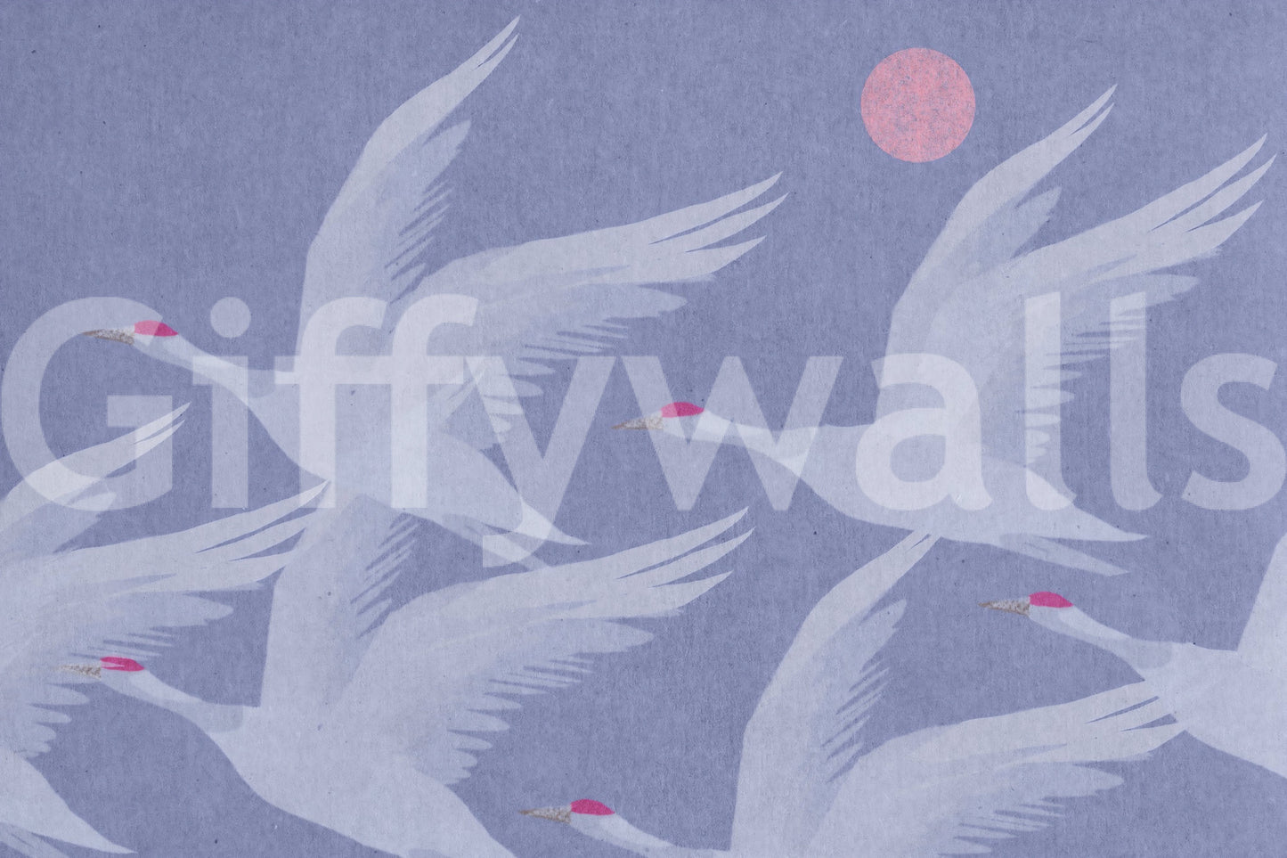 Wandbild Origami-Flügel über periwinklefarbenem Himmel