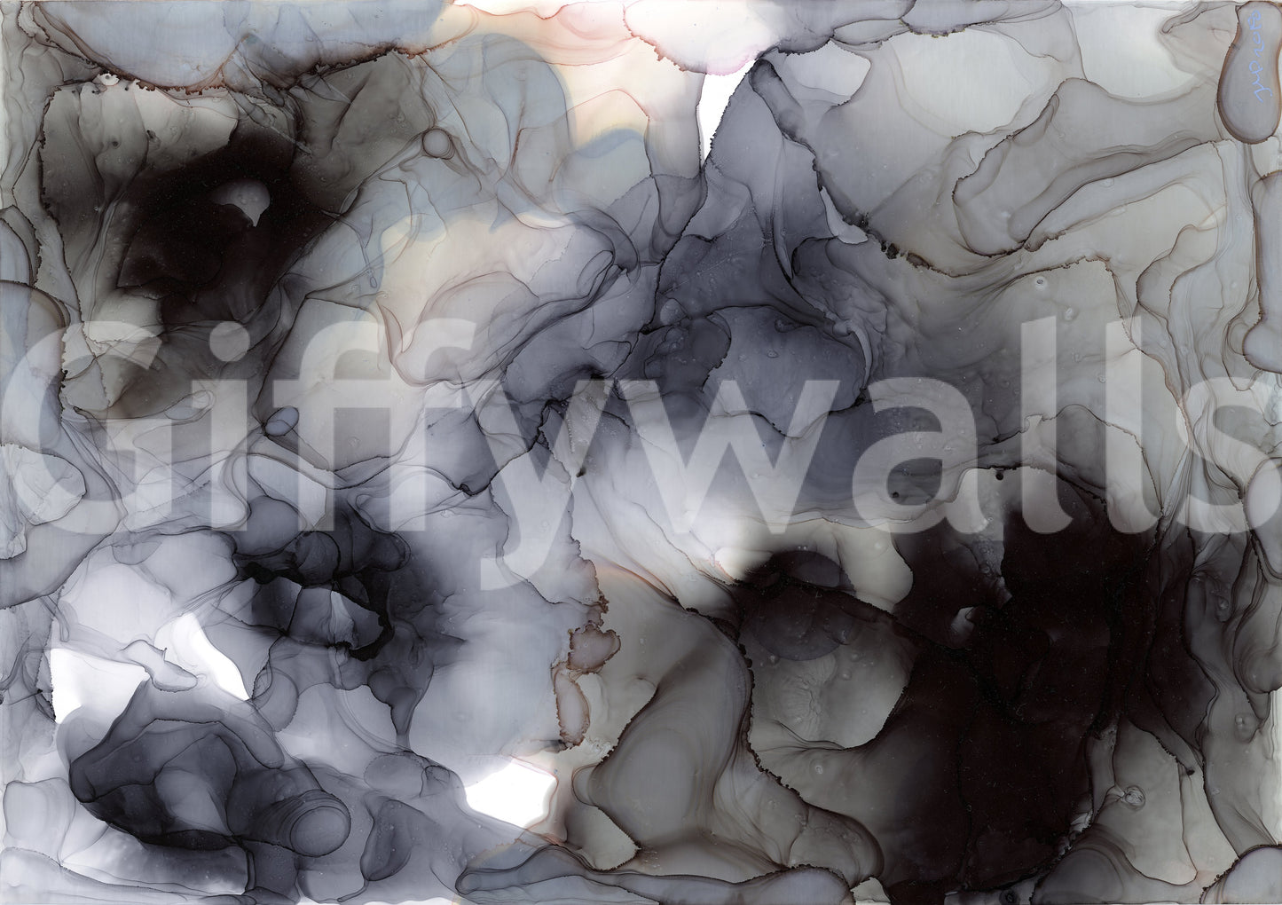 Murale da parete Flowing Obsidian e Blush Mist