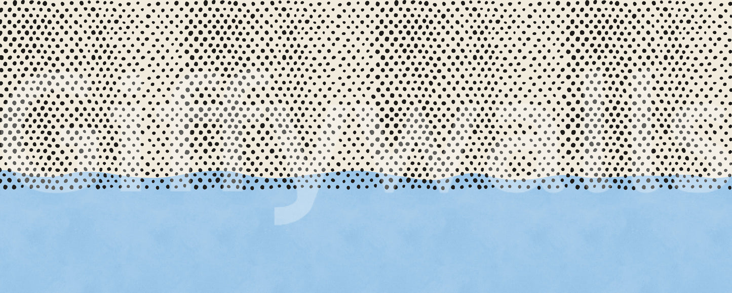 Papel de Parede Decorativo Dotted Horizon Coastal para Parede de Destaque