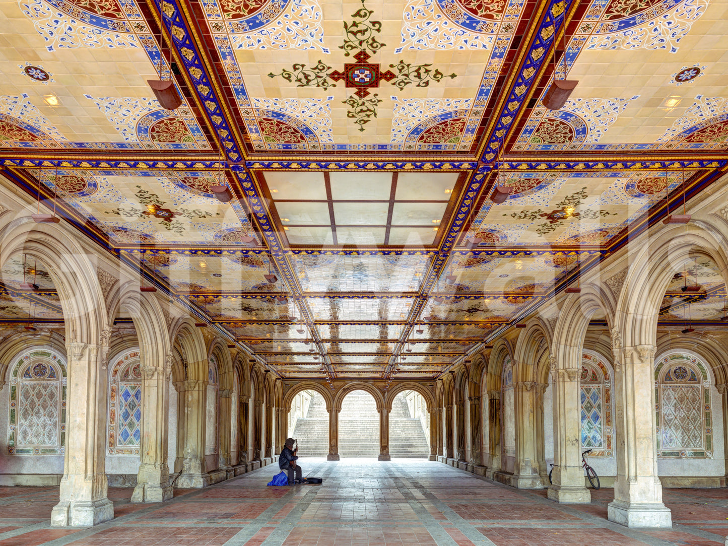 Minton Tile Architektonisches Torbogen-Wandbild