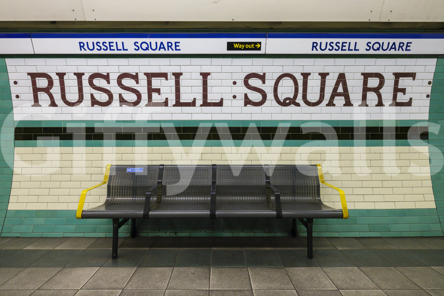 London Underground Heritage Subway Station Sign Wall Mural