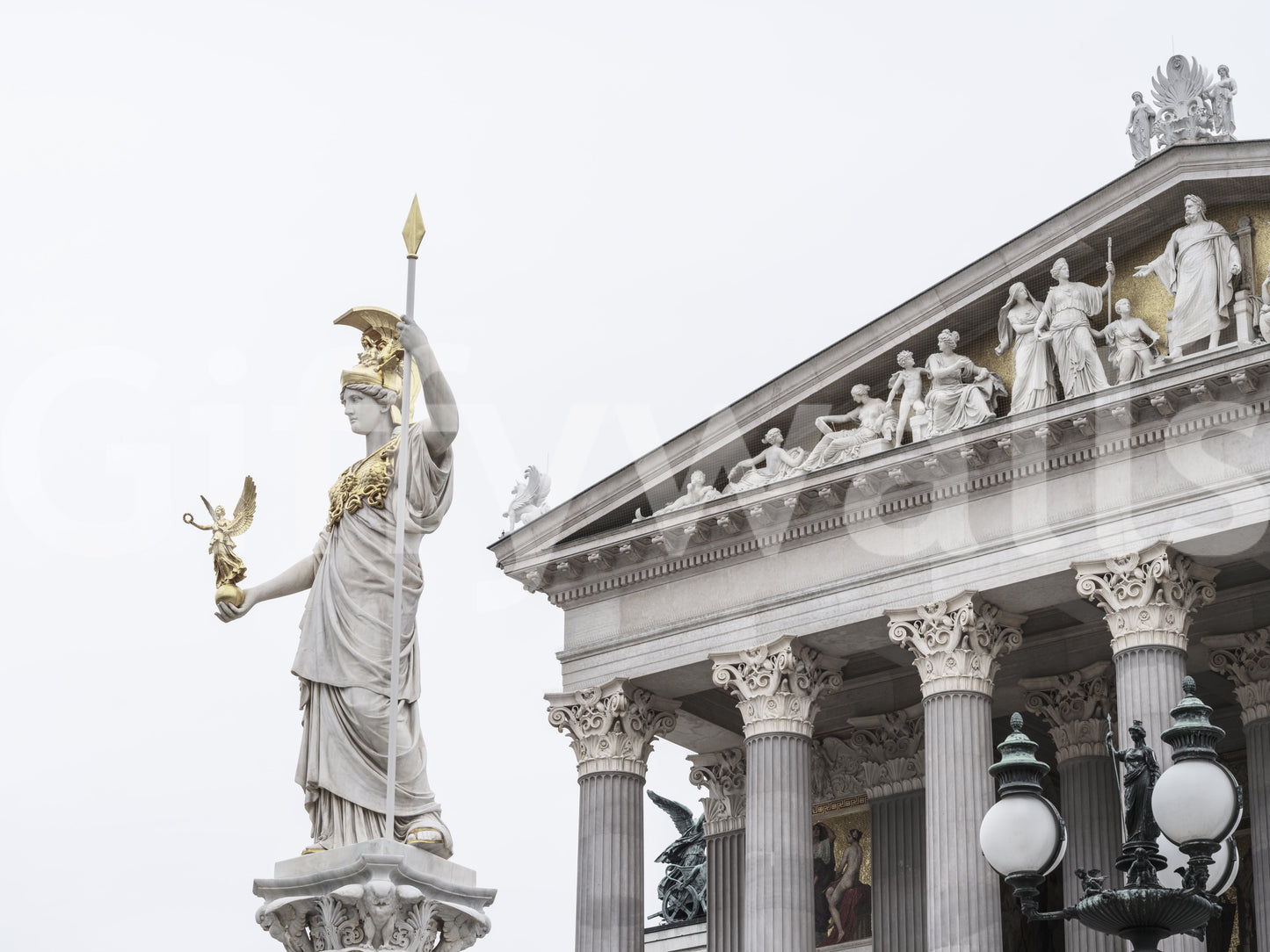 Athena Klassische Statue Architektur Wandbild