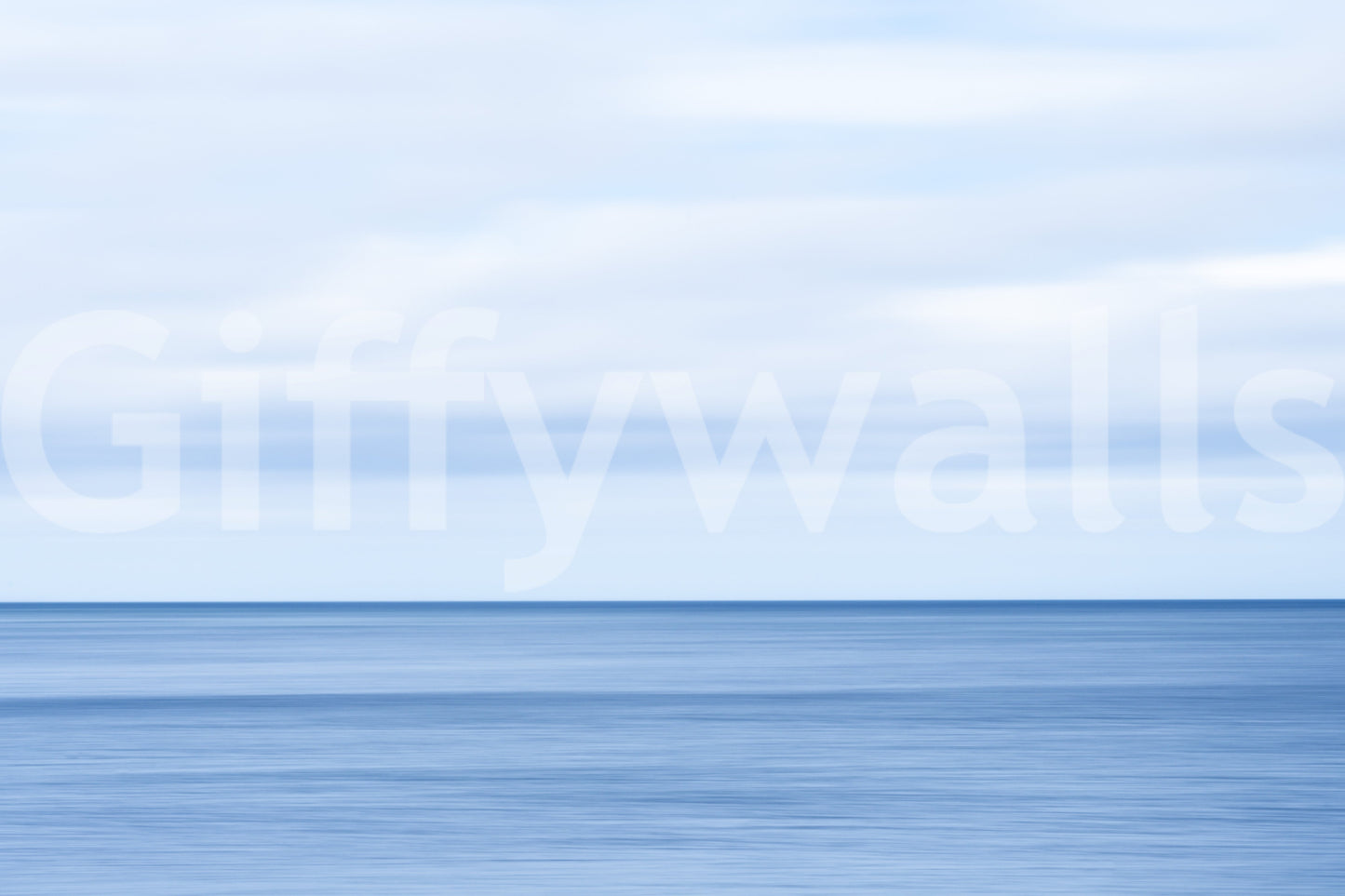 Serene Blue Horizon Seascape Wall Mural
