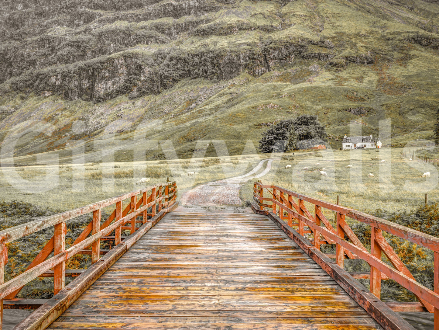 Highland Valley Bridge Path Vægmaleri