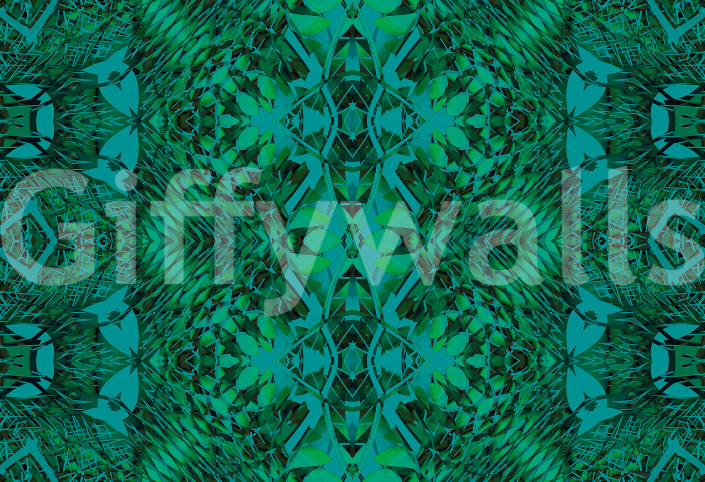 Emerald Green Geometric Lattice Wallpaper - AMBER DESIGN wallpaper Wallpaper