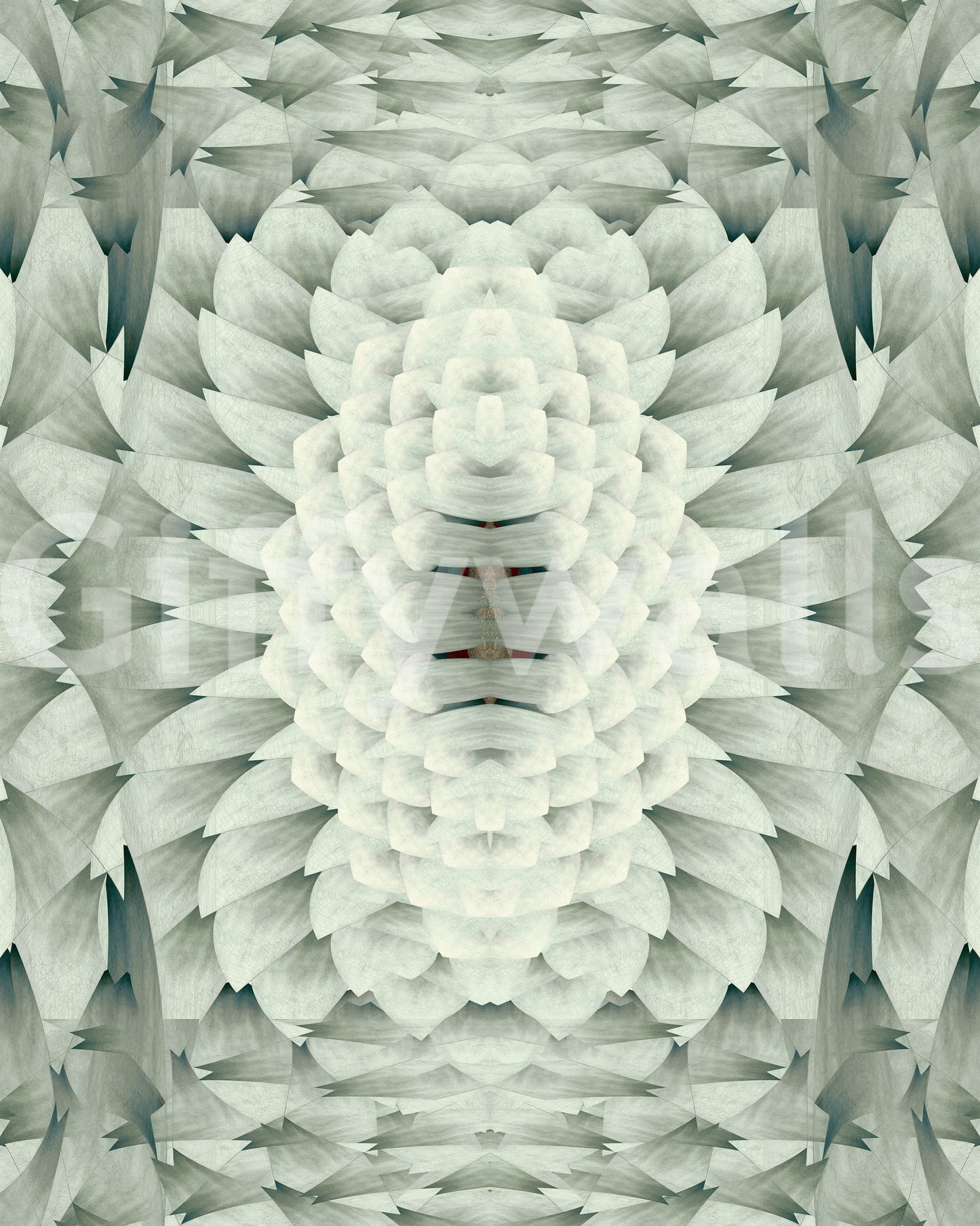 Papier peint floral géométrique sculptural - Papier peint GARDENIA DESIGN