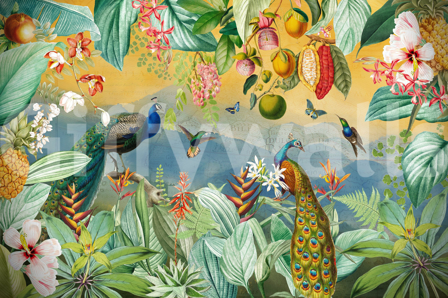 Botanisches Pfauenparadies Expedition Wandbild