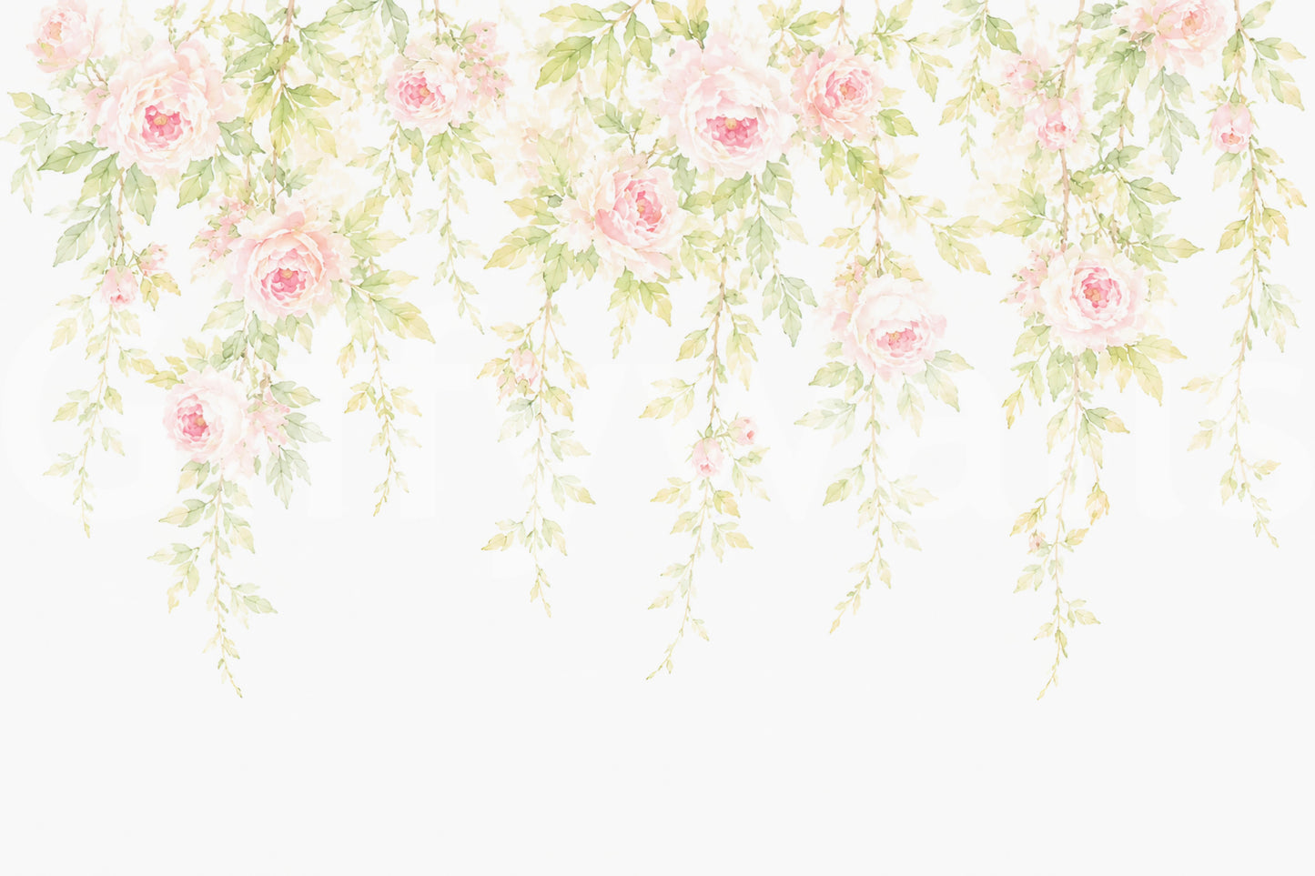 Traumhaftes Pastellblumen-Baldachin-Wandbild