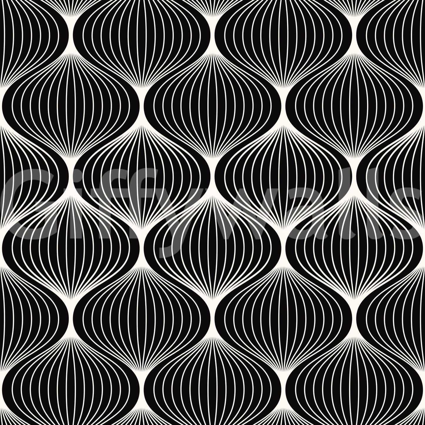 Carta da parati con archi geometrici monocromatici