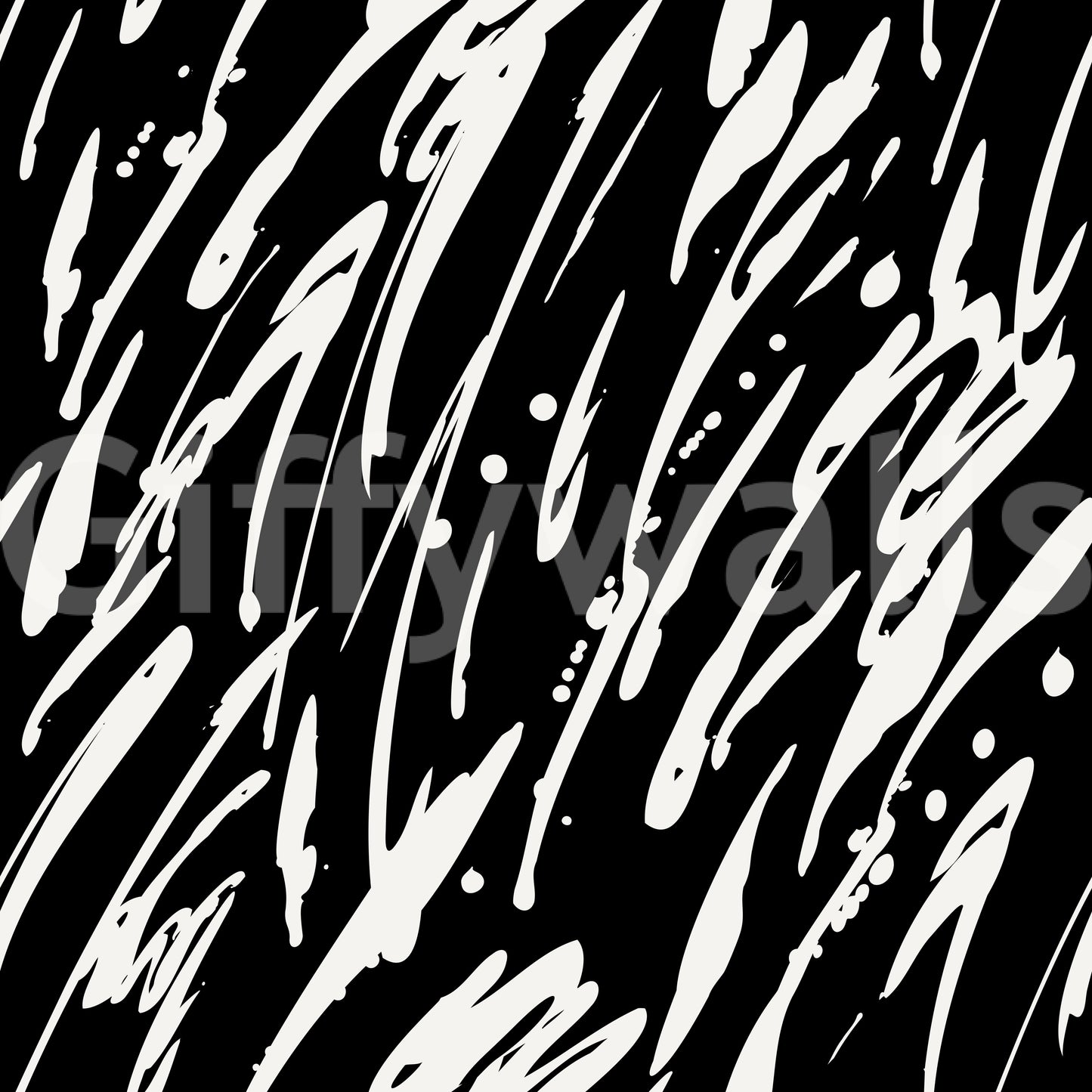 Monochrome Abstract Brushwork Wallpaper