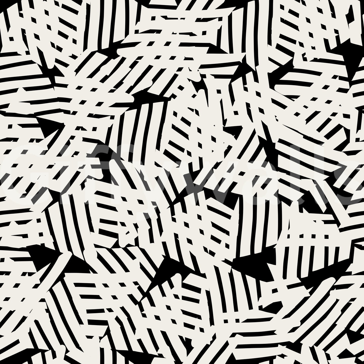 Monochrome geometrische Rastertapete