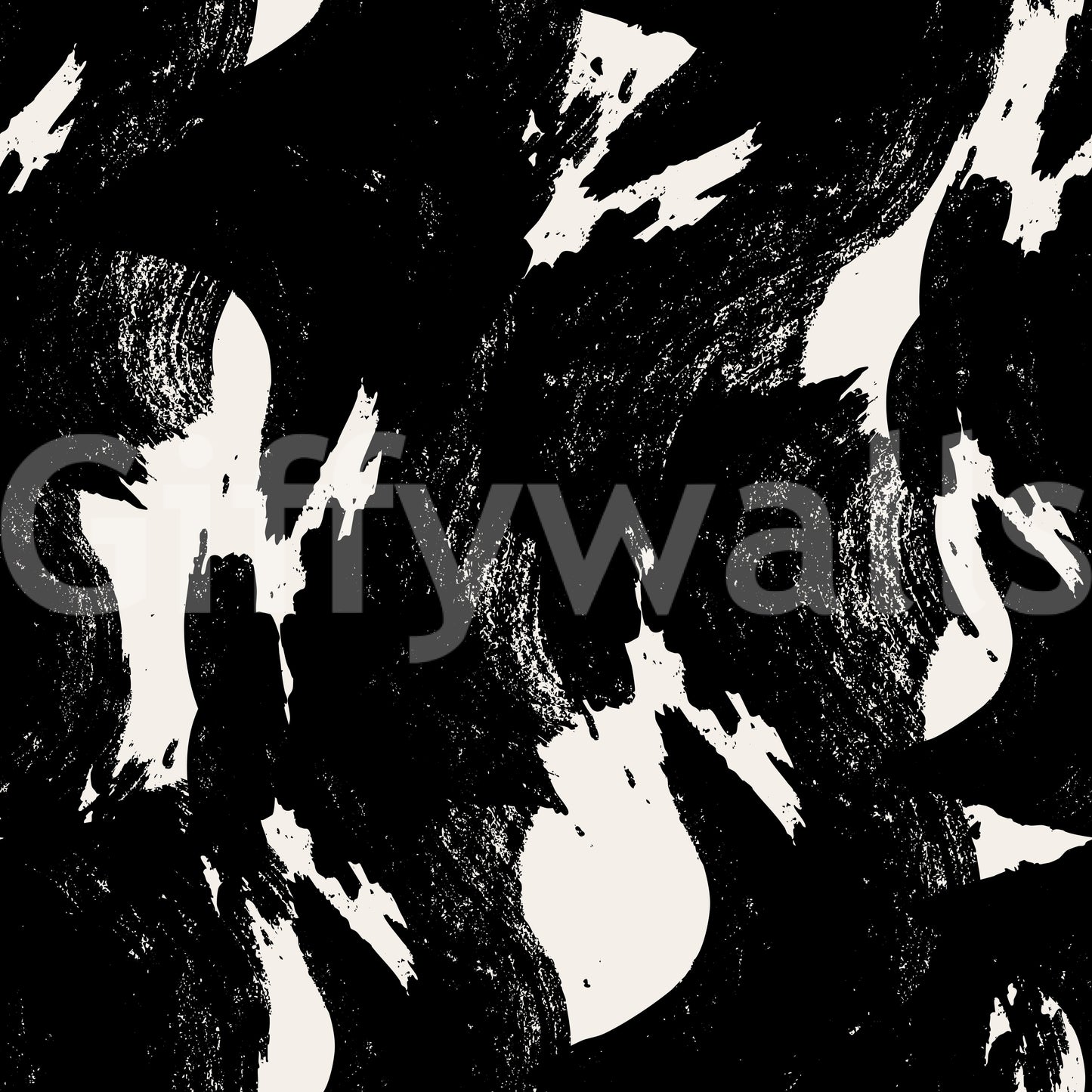 Papier peint abstrait à flux d'encre charbon