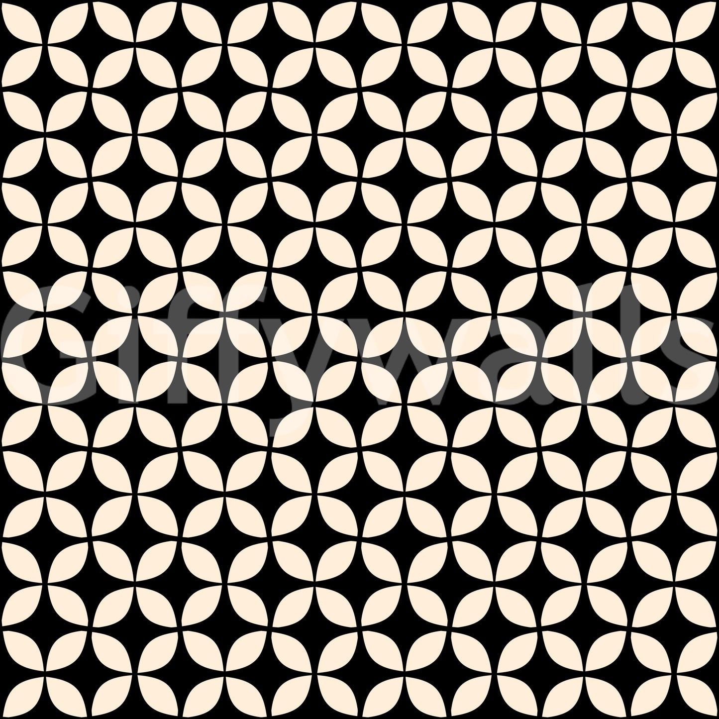 Minimalistische Blüten-Gitter-Tapete
