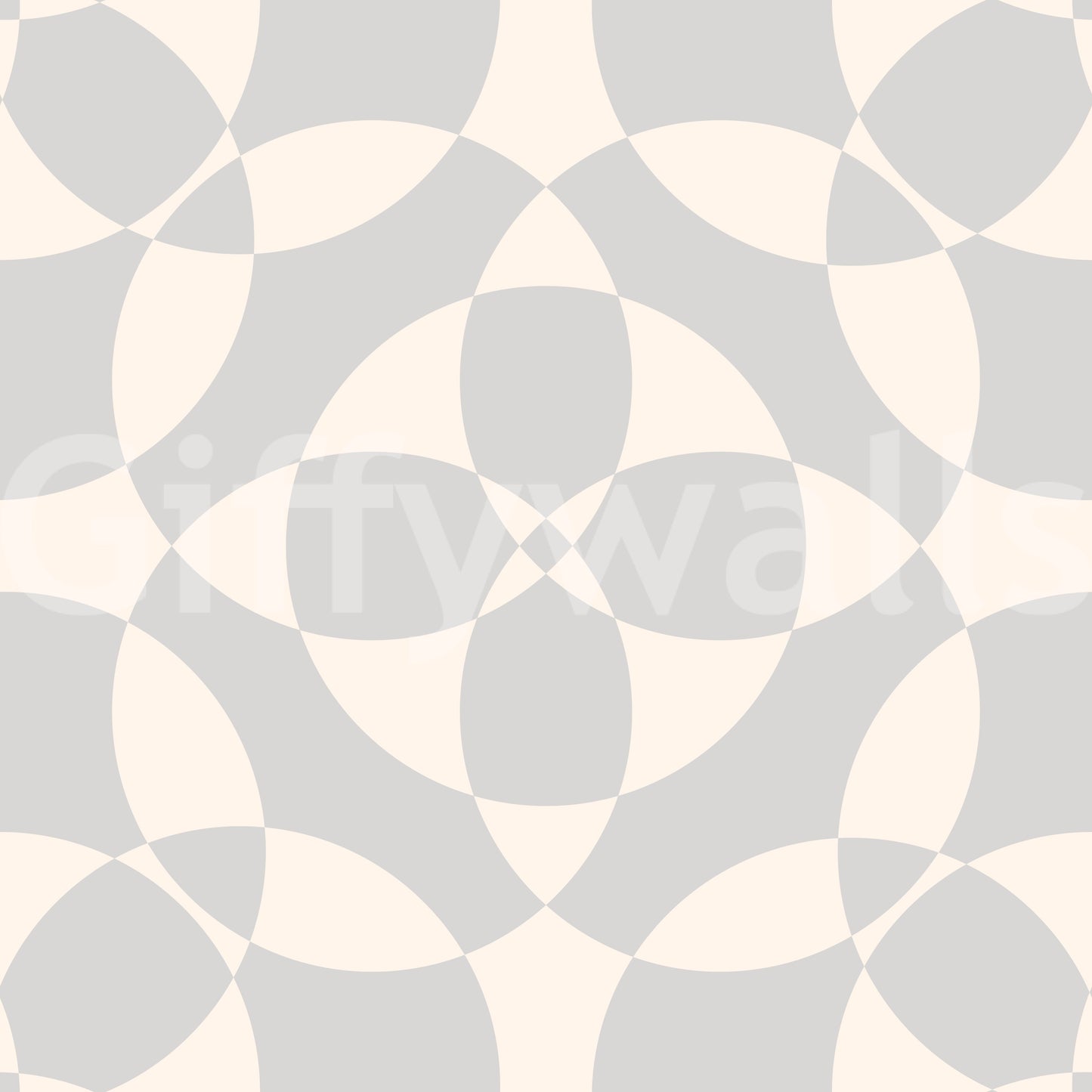 Minimalistische Tapete mit weichen geometrischen Kreisen