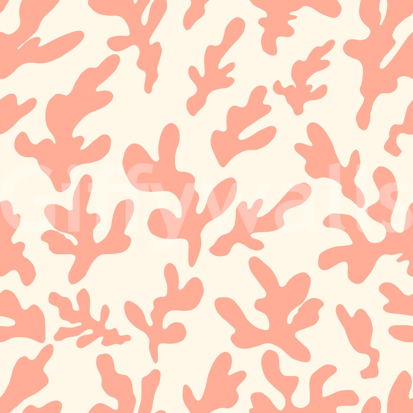 Organische Blush-Korallen-Motiv-Tapete