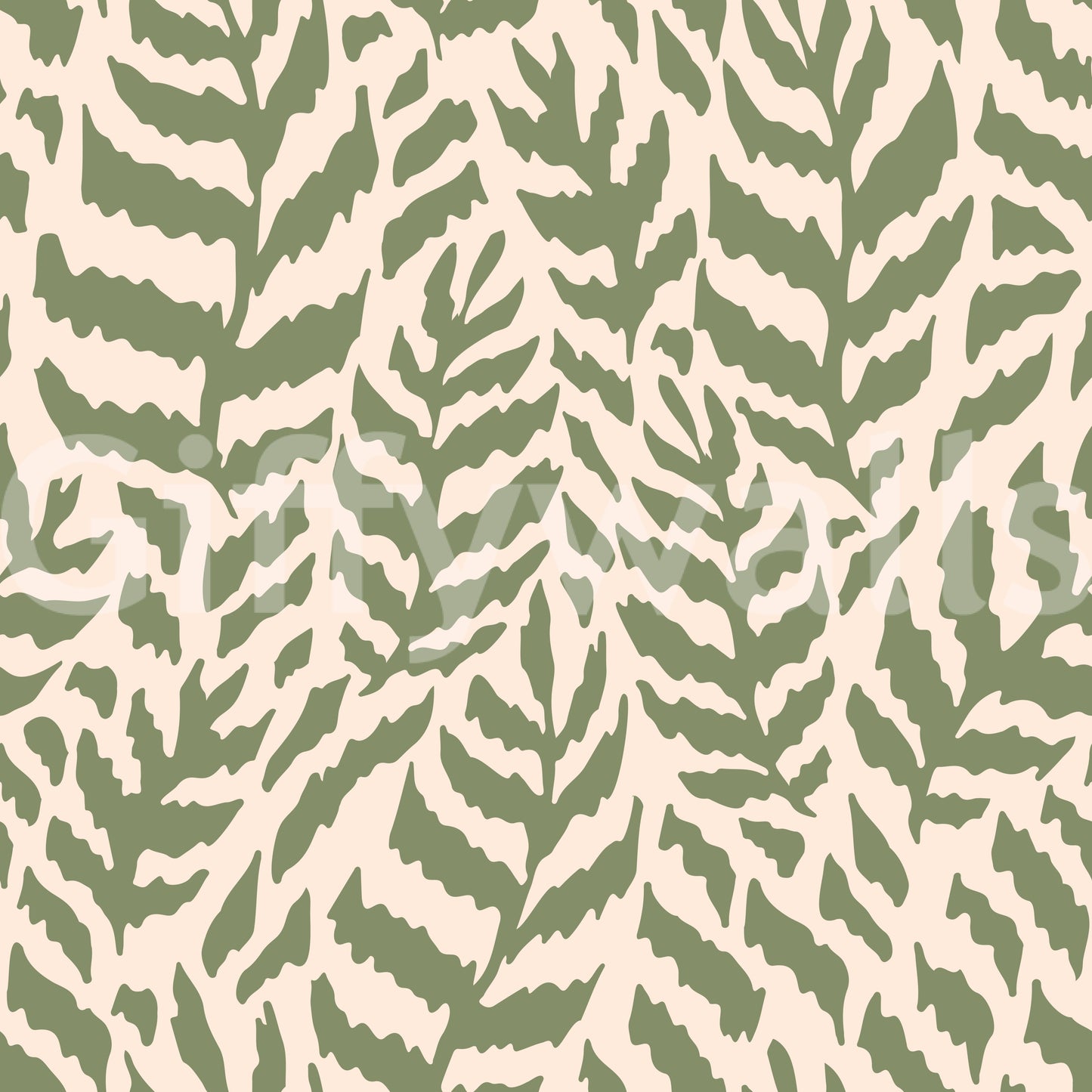 Sage Botanical Farnpfad Tapete