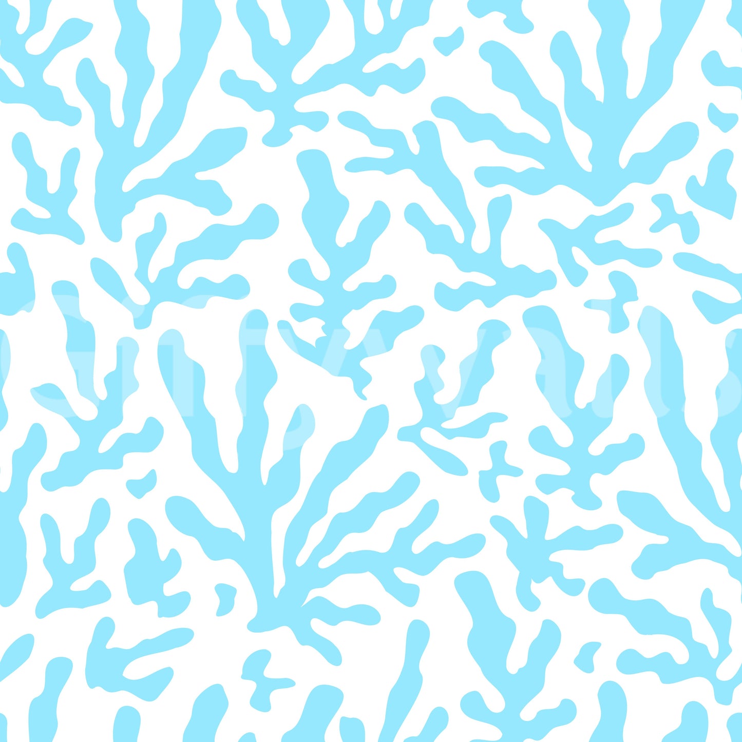 Abstrakt Ocean Coral Blåt Tapet